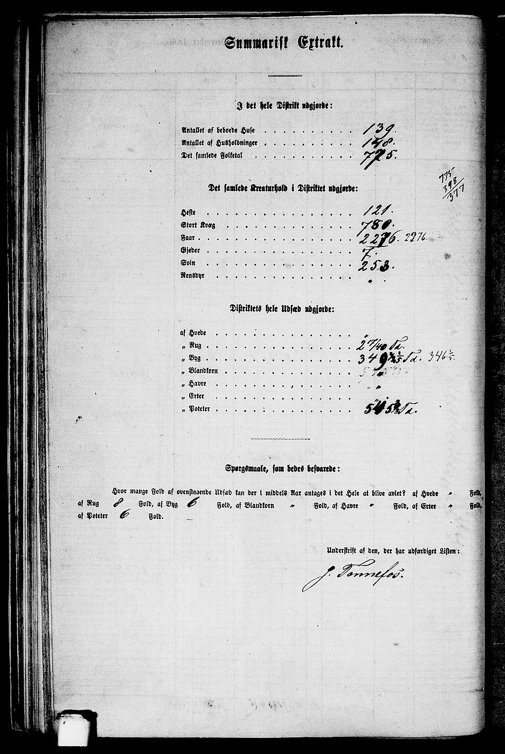 RA, 1865 census for Vik, 1865, p. 56