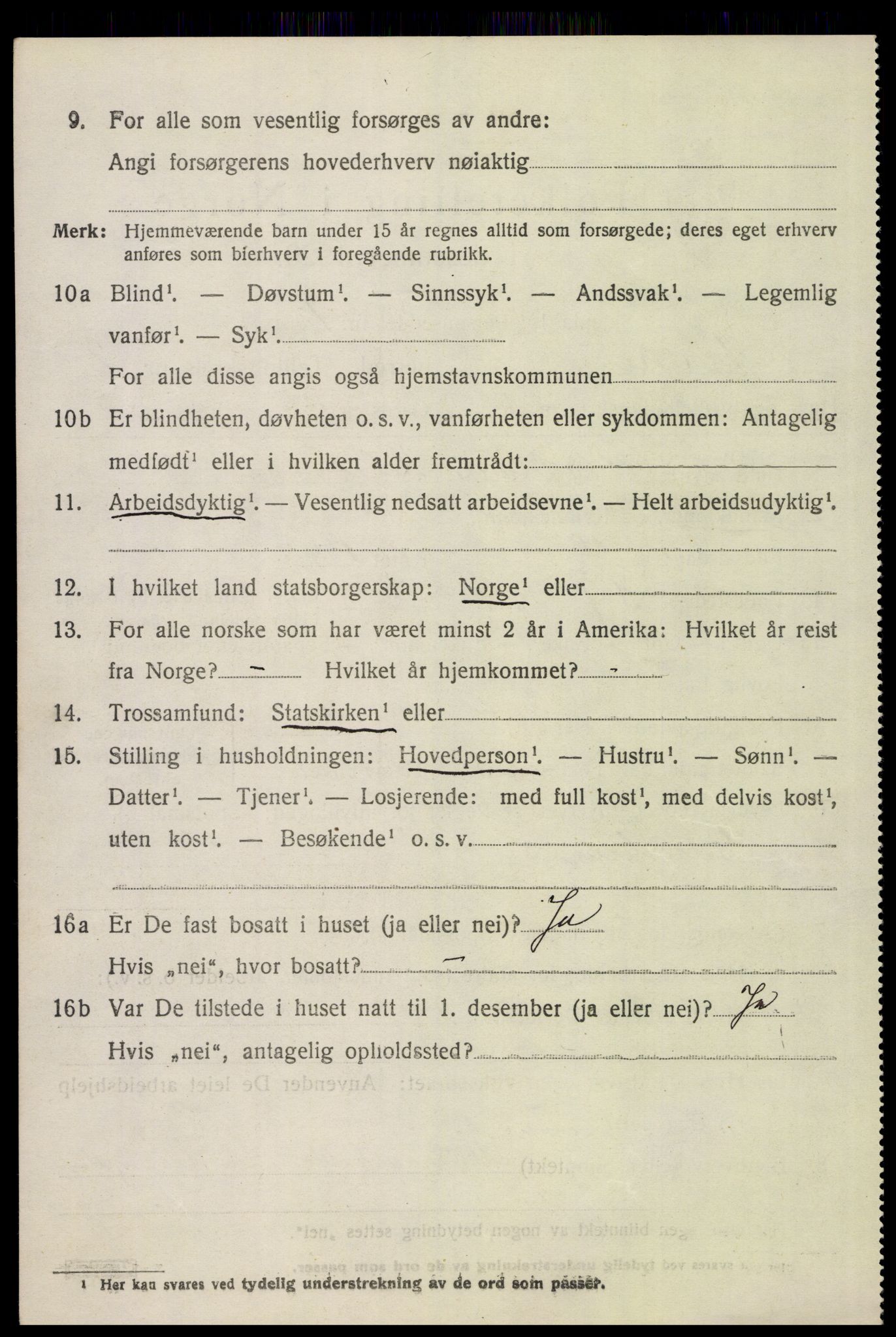 SAH, 1920 census for Åsnes, 1920, p. 2867