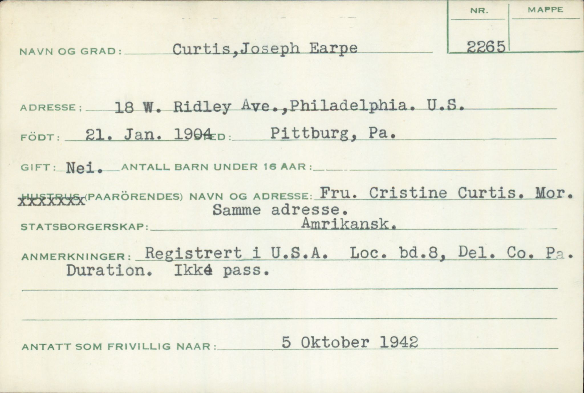 Forsvaret, Forsvarets overkommando/Luftforsvarsstaben, AV/RA-RAFA-4079/P/Pa/L0011: Personellpapirer, 1904, p. 128