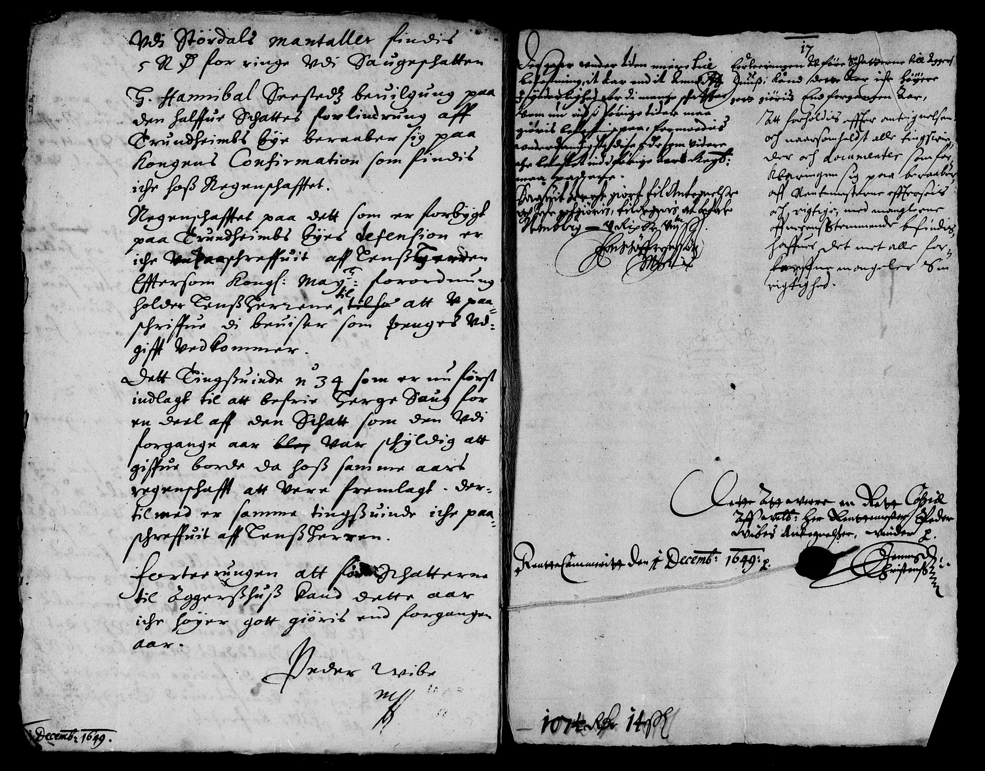 Rentekammeret inntil 1814, Reviderte regnskaper, Lensregnskaper, AV/RA-EA-5023/R/Rb/Rbw/L0094: Trondheim len, 1648-1650