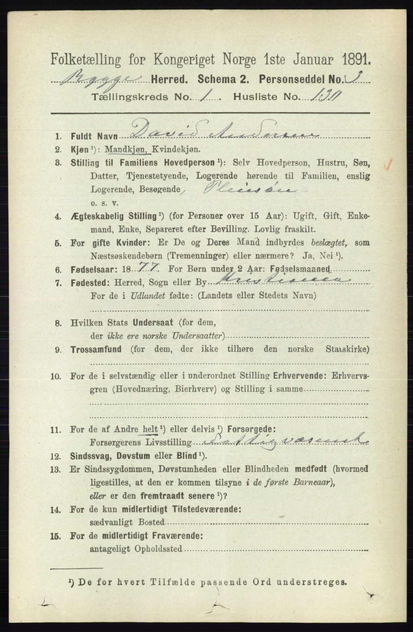 RA, 1891 census for 0136 Rygge, 1891, p. 897