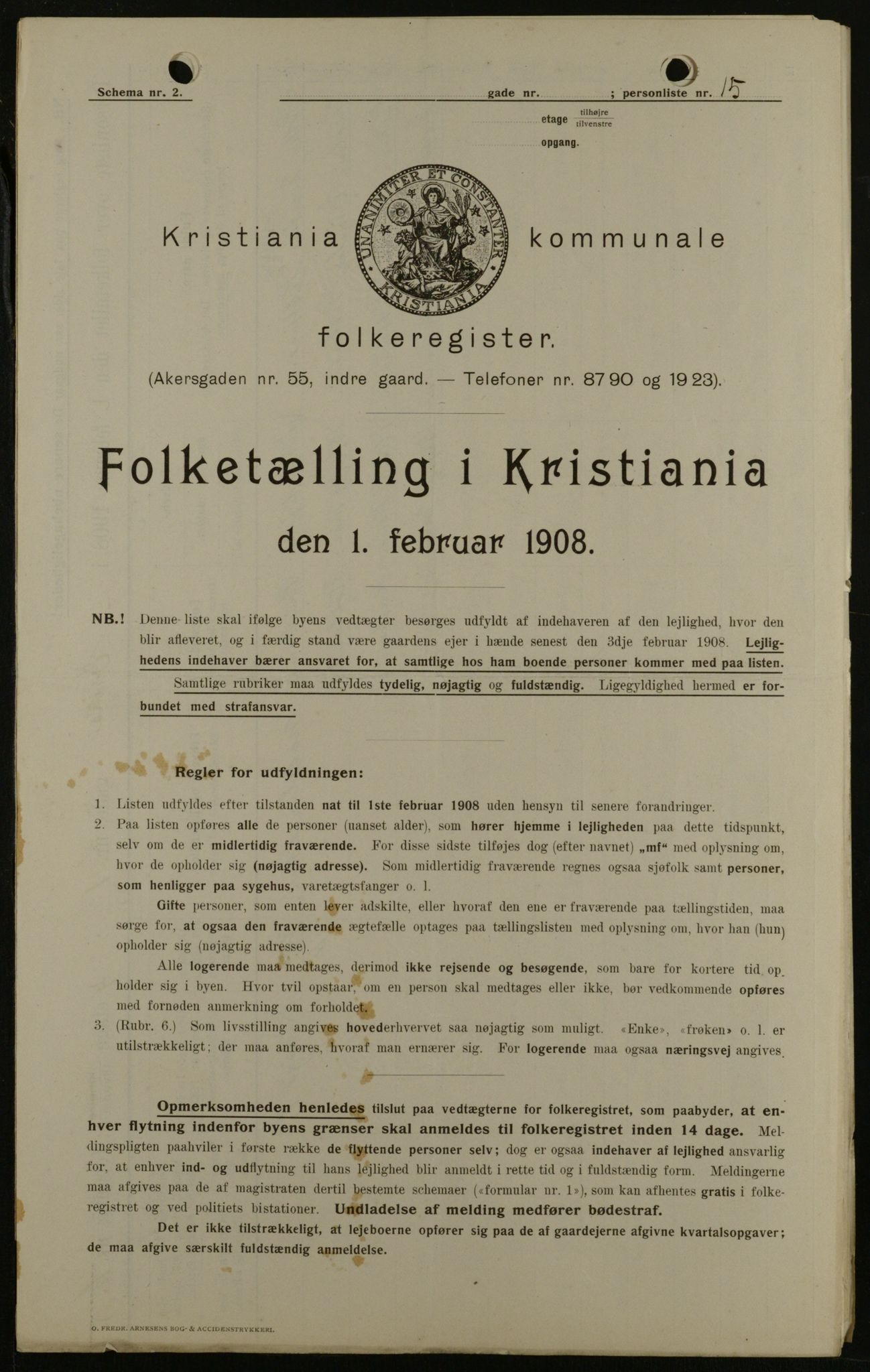 OBA, Municipal Census 1908 for Kristiania, 1908, p. 17944