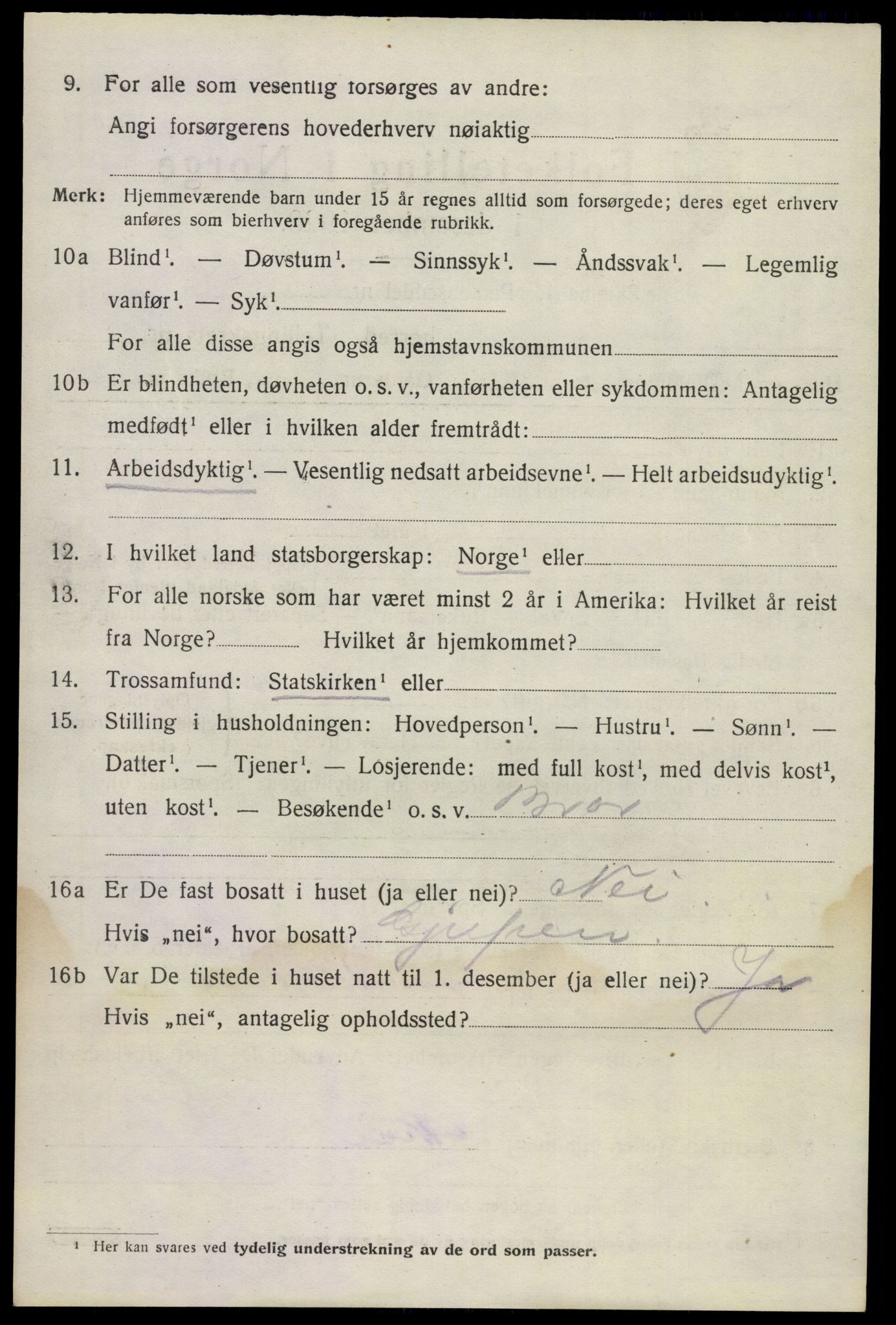 SAKO, 1920 census for Sauherad, 1920, p. 3602