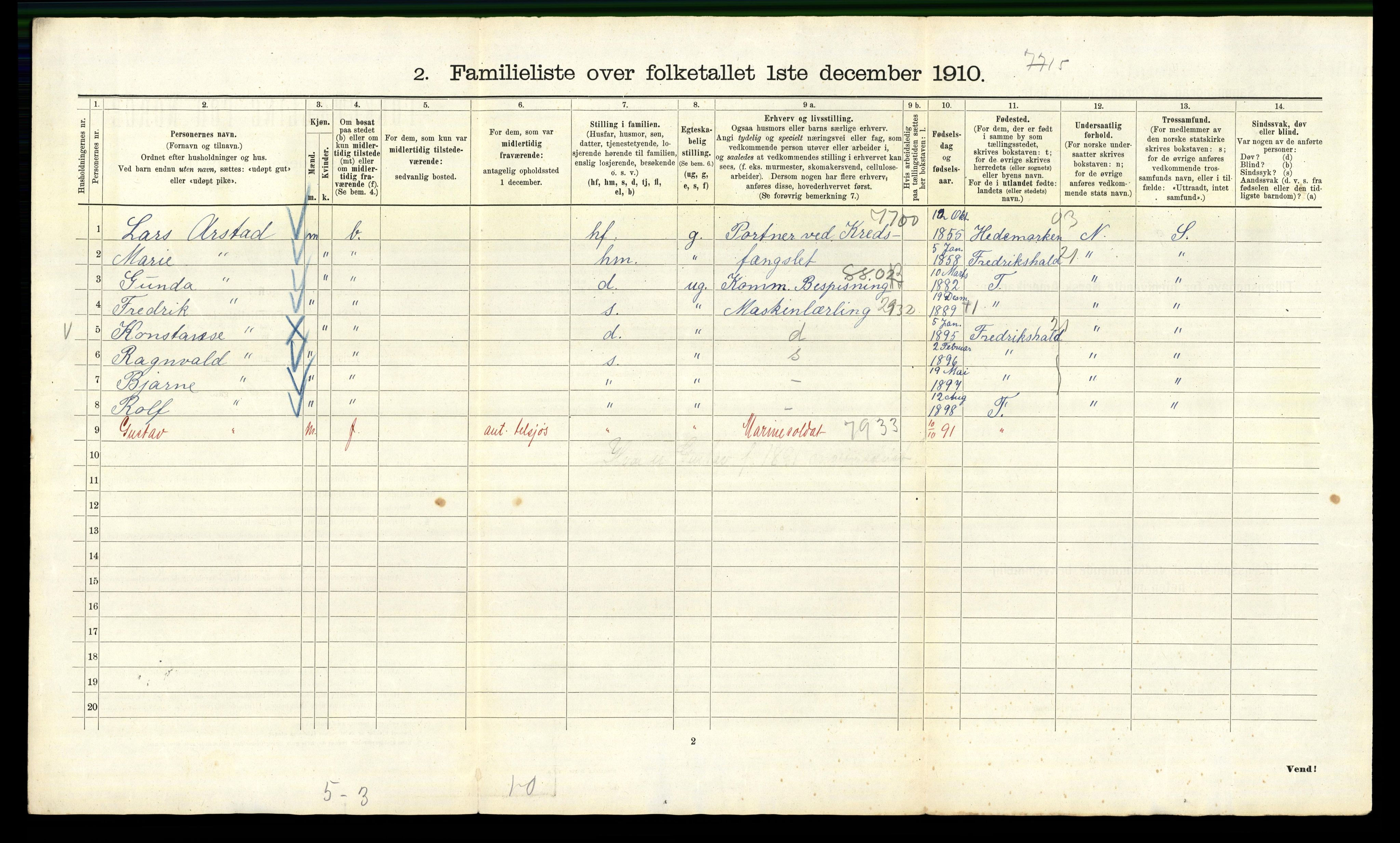 RA, 1910 census for Kristiania, 1910, p. 94172