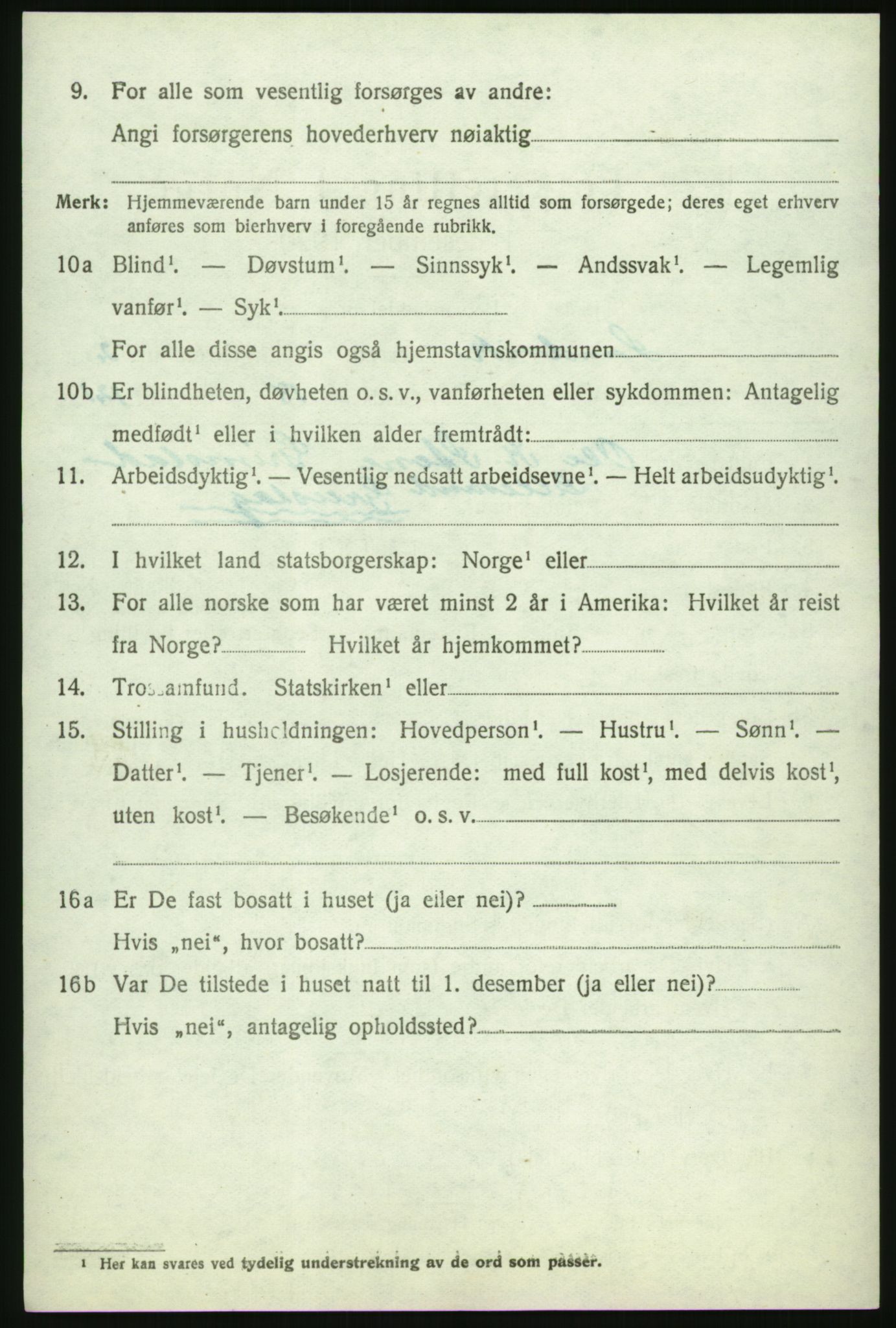 RA, 1920 census: Additional forms, 1920, p. 60