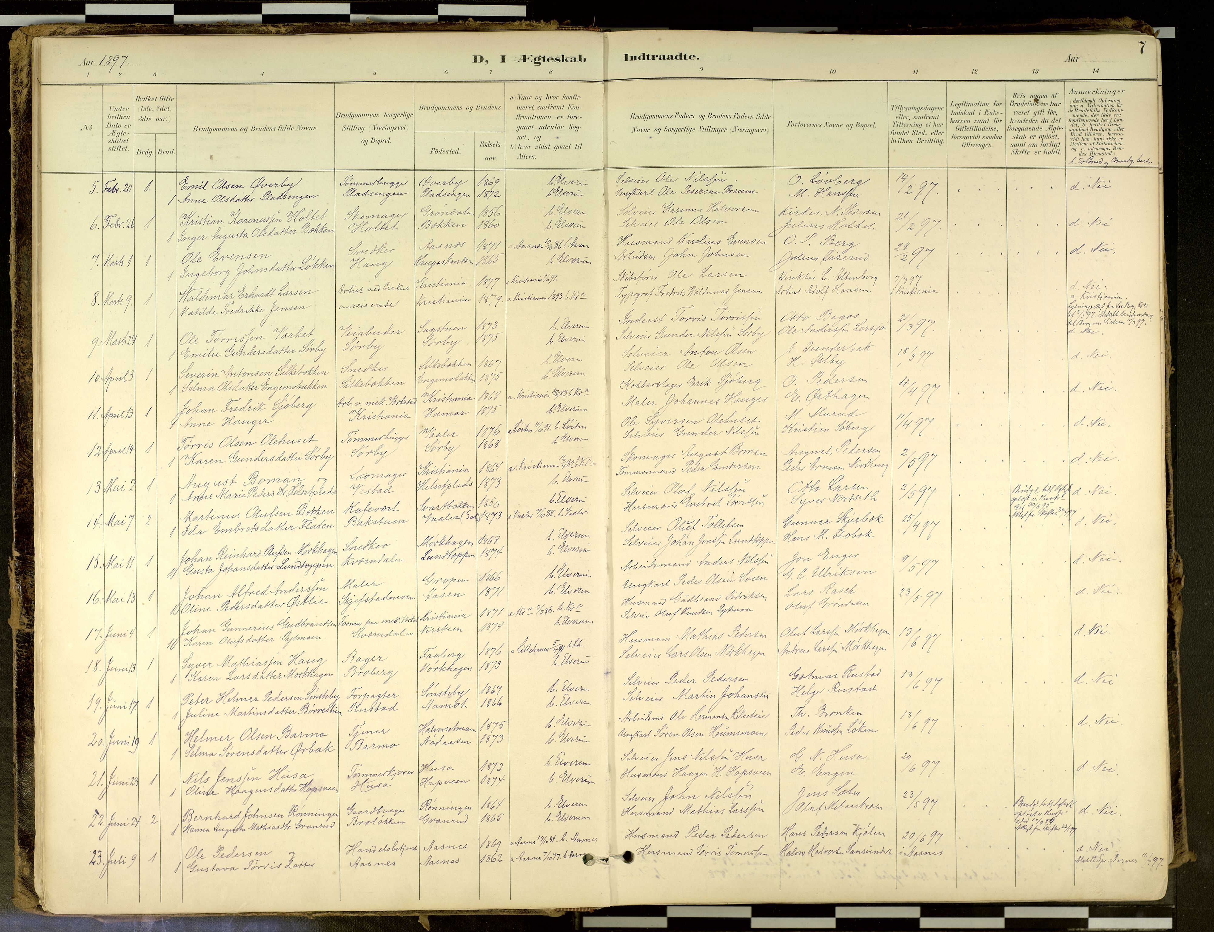 Elverum prestekontor, AV/SAH-PREST-044/H/Ha/Haa/L0018: Parish register (official) no. 18, 1894-1914, p. 7