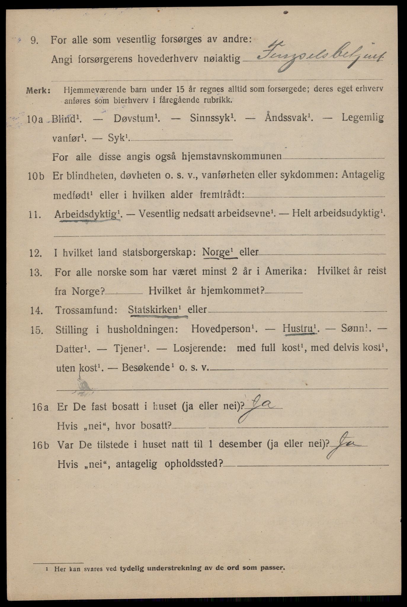 SAT, 1920 census for Trondheim, 1920, p. 90301