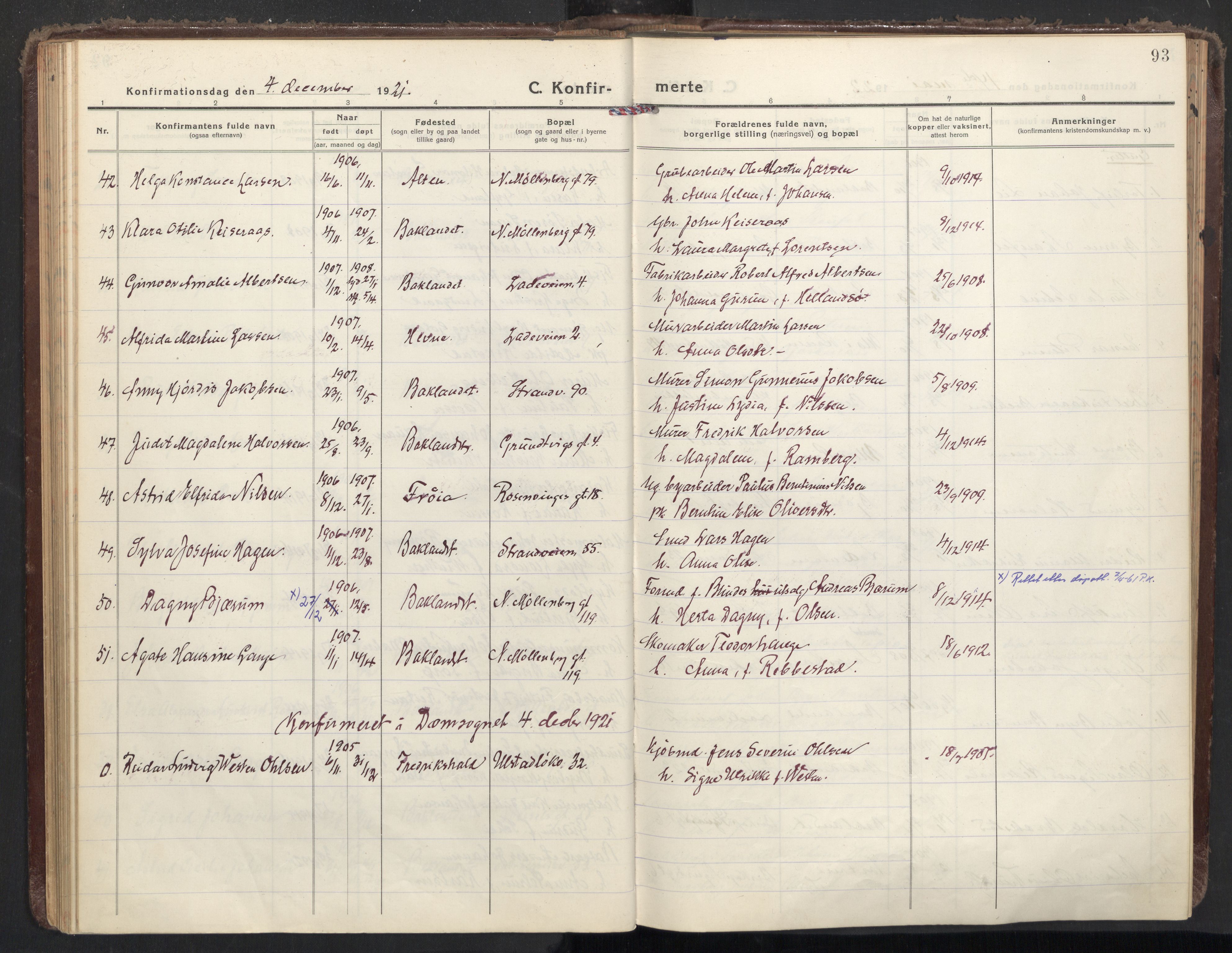 Ministerialprotokoller, klokkerbøker og fødselsregistre - Sør-Trøndelag, AV/SAT-A-1456/605/L0247: Parish register (official) no. 605A09, 1918-1930, p. 93