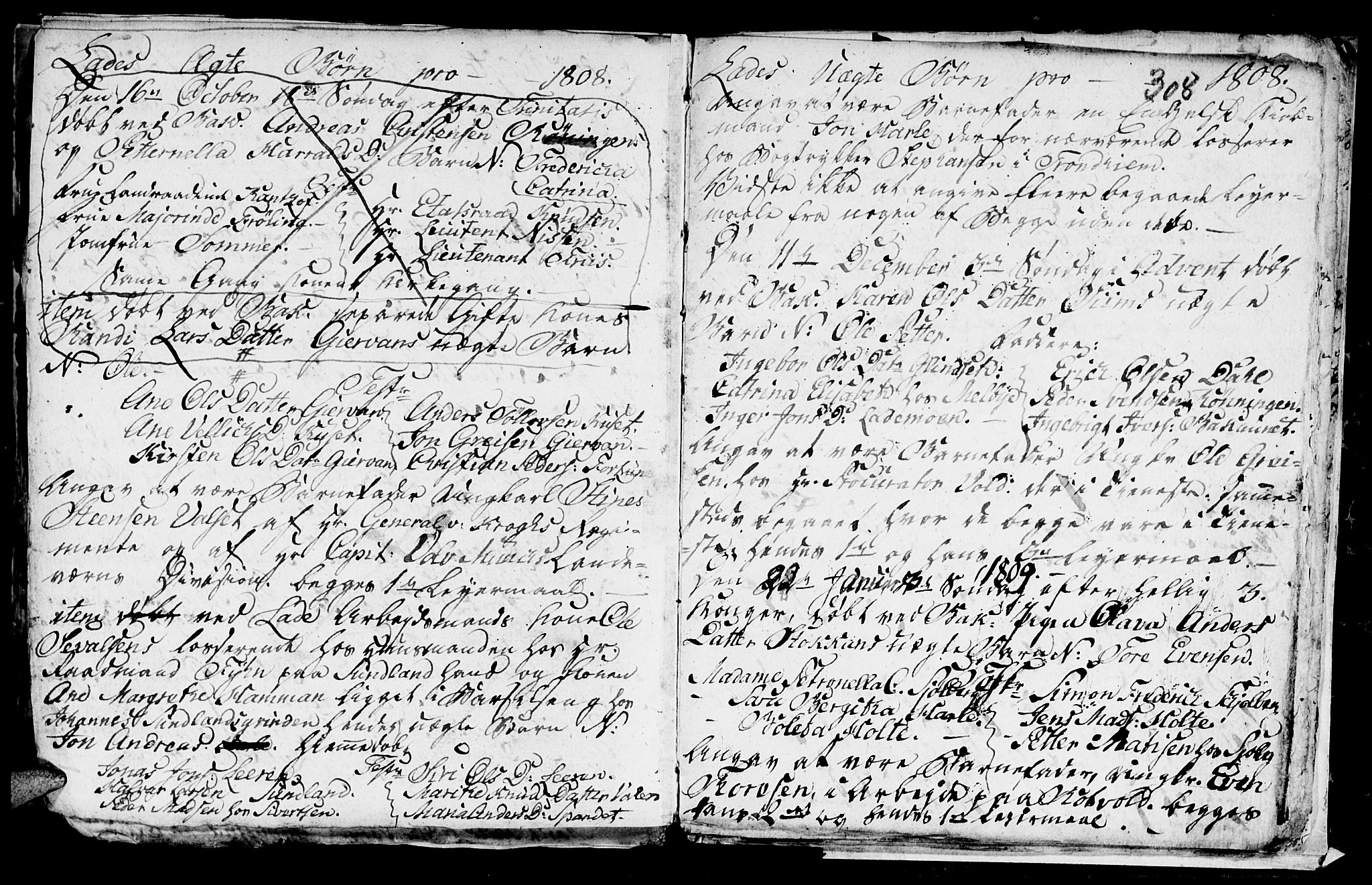 Ministerialprotokoller, klokkerbøker og fødselsregistre - Sør-Trøndelag, SAT/A-1456/606/L0305: Parish register (copy) no. 606C01, 1757-1819, p. 308