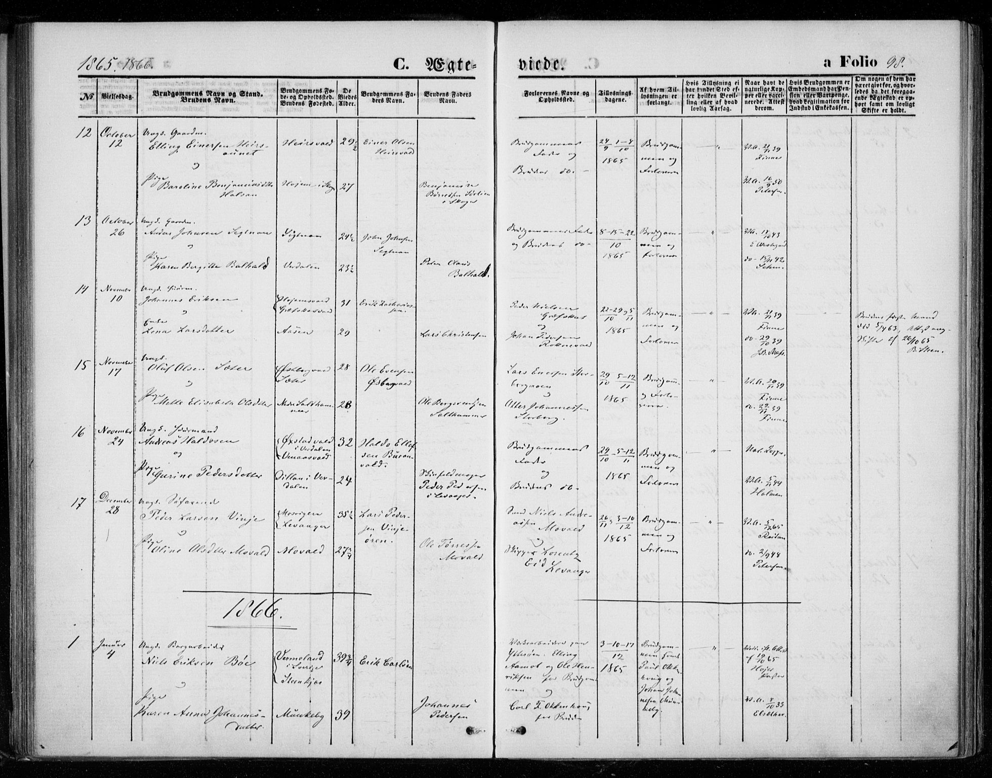 Ministerialprotokoller, klokkerbøker og fødselsregistre - Nord-Trøndelag, AV/SAT-A-1458/721/L0206: Parish register (official) no. 721A01, 1864-1874, p. 98