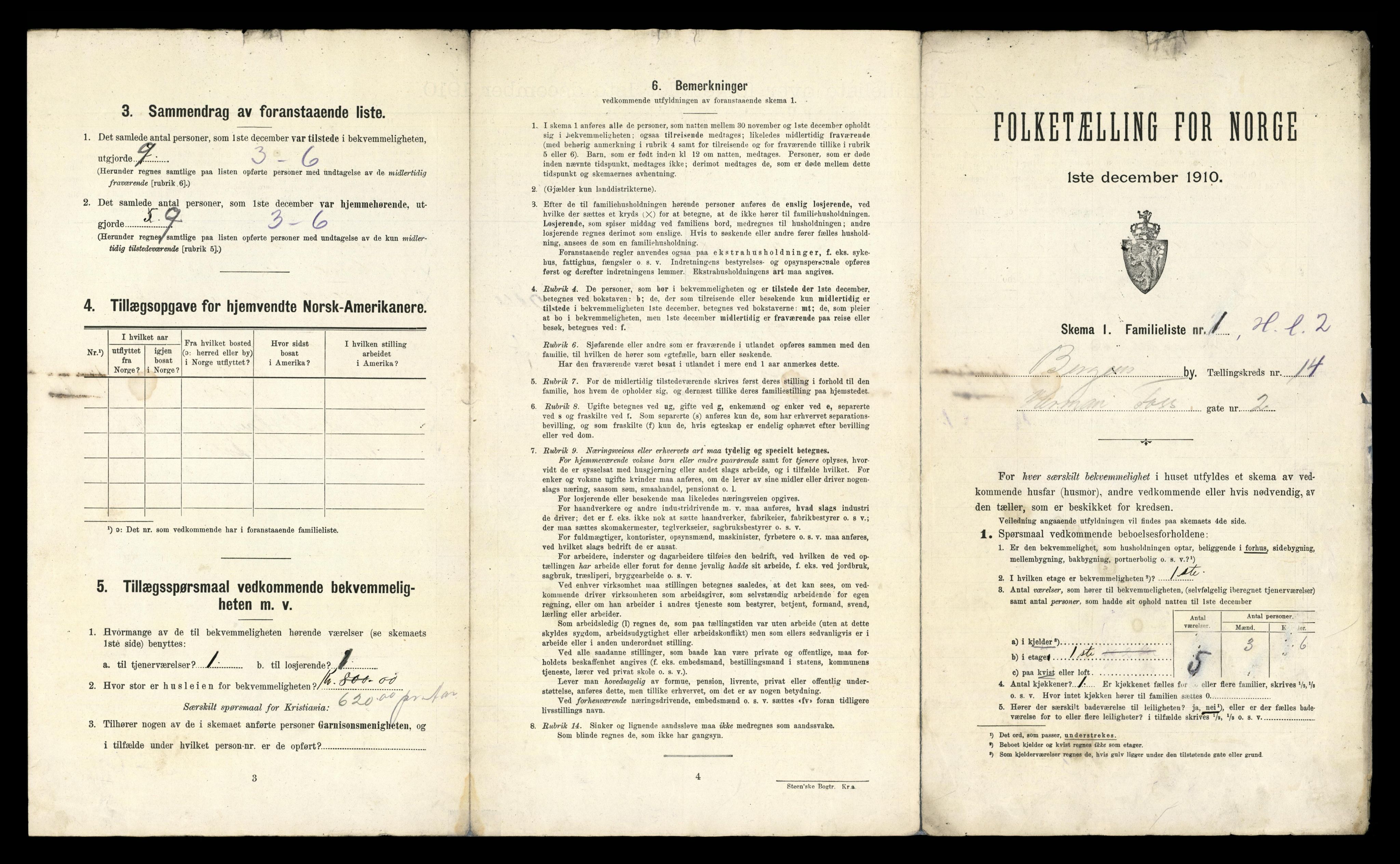 RA, 1910 census for Bergen, 1910, p. 4463