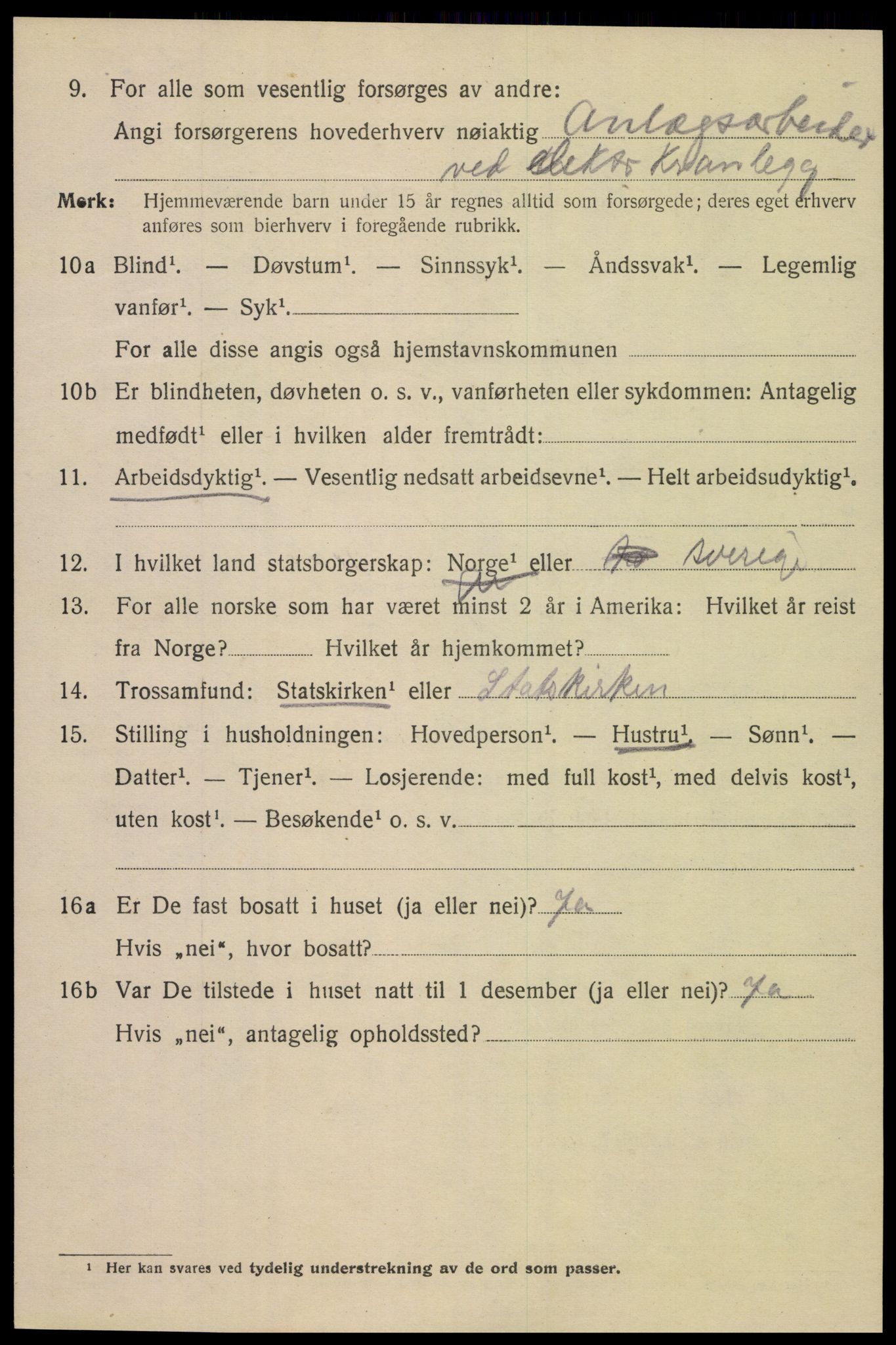 SAK, 1920 census for Mandal, 1920, p. 7318