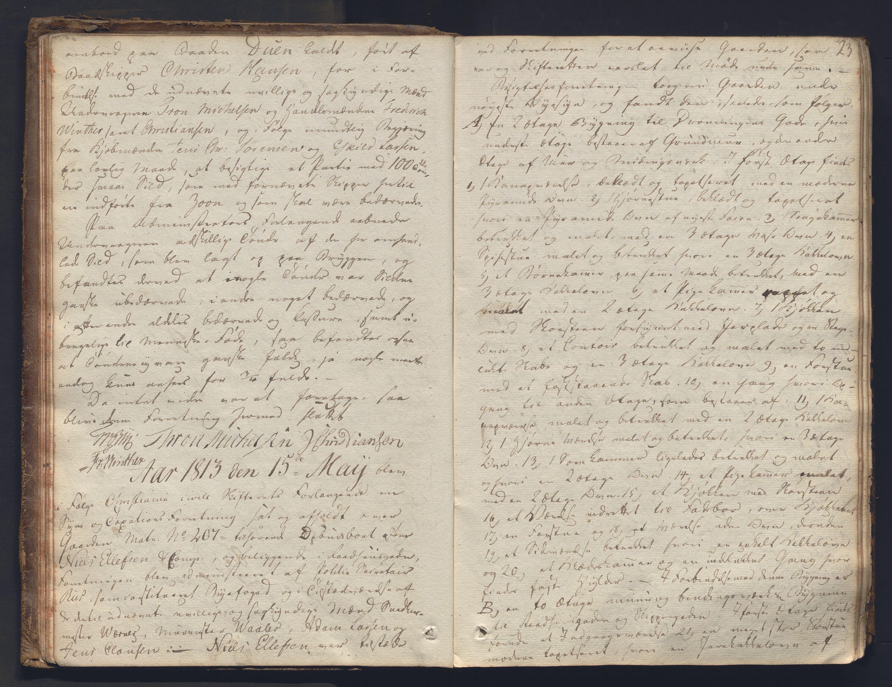 Christiania byfogd, AV/SAO-A-11543/F/Fc/L0024: Ekstrarettsprotokoll, 1812-1845, p. 22b-23a