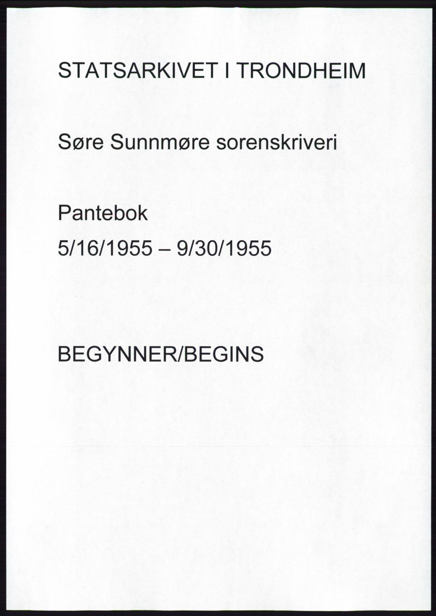 Søre Sunnmøre sorenskriveri, AV/SAT-A-4122/1/2/2C/L0101: Mortgage book no. 27A, 1955-1955