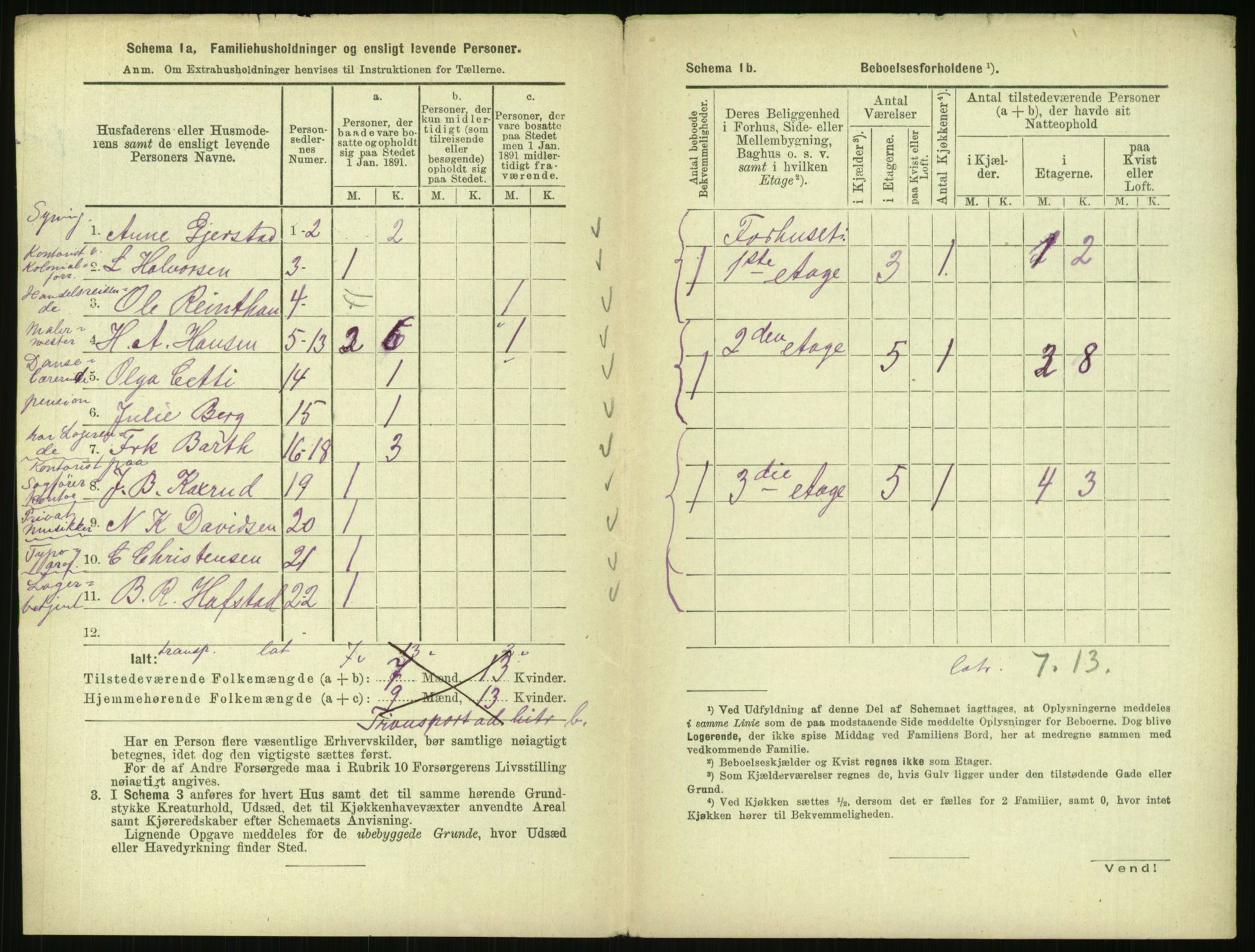 RA, 1891 census for 0301 Kristiania, 1891, p. 15550