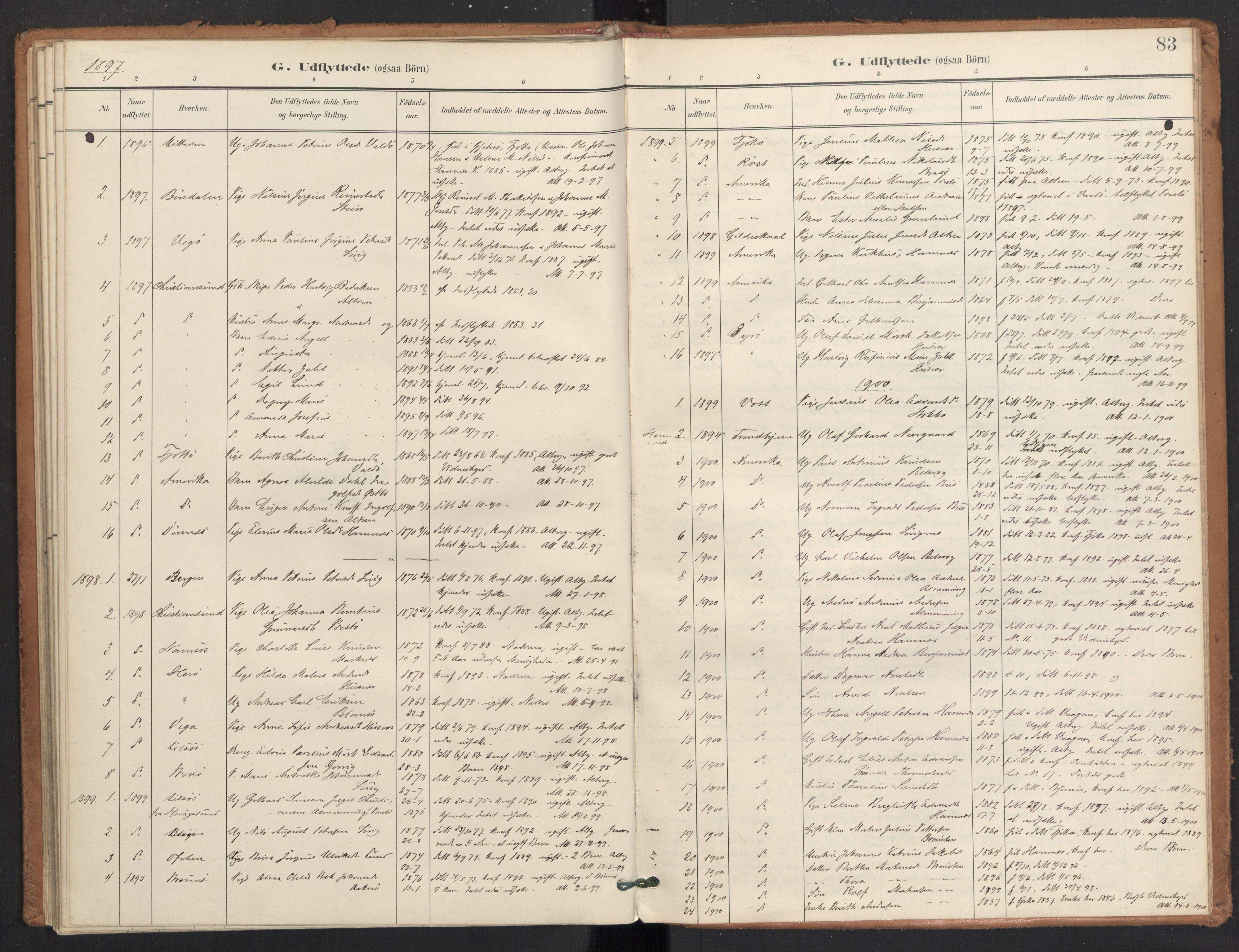 Ministerialprotokoller, klokkerbøker og fødselsregistre - Nordland, AV/SAT-A-1459/830/L0454: Parish register (official) no. 830A18, 1897-1913, p. 83