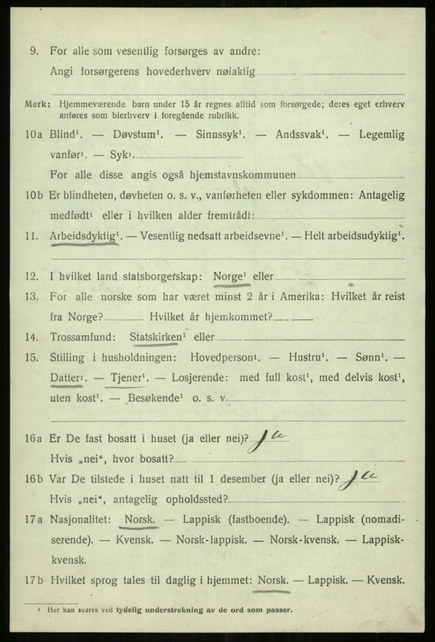 SATØ, 1920 census for Karlsøy, 1920, p. 2026