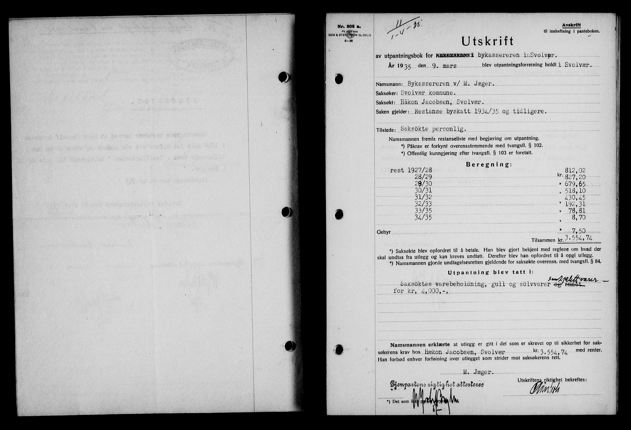 Lofoten sorenskriveri, SAT/A-0017/1/2/2C/L0031b: Mortgage book no. 31b, 1935-1935, Deed date: 01.04.1935