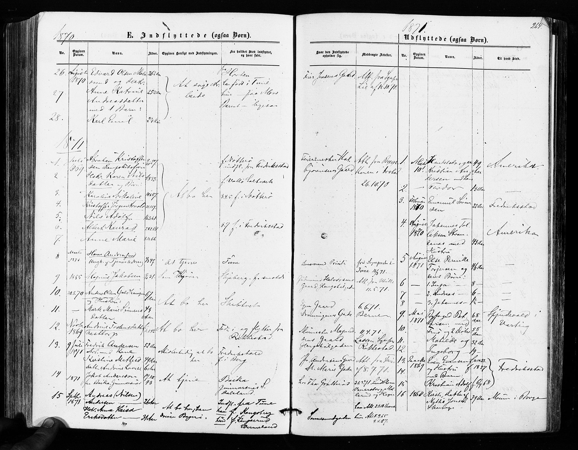 Sarpsborg prestekontor Kirkebøker, SAO/A-2006/F/Fa/L0002: Parish register (official) no. 2, 1869-1877, p. 264