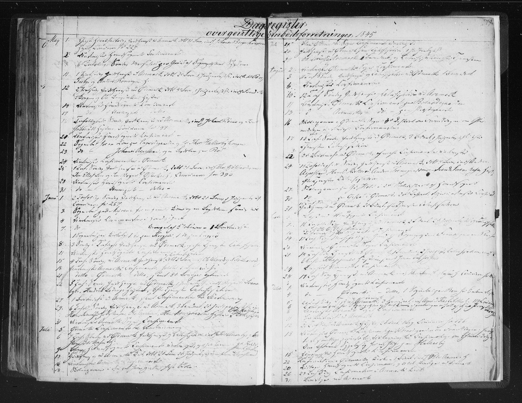 Aremark prestekontor Kirkebøker, AV/SAO-A-10899/F/Fc/L0002: Parish register (official) no. III 2, 1834-1849, p. 279