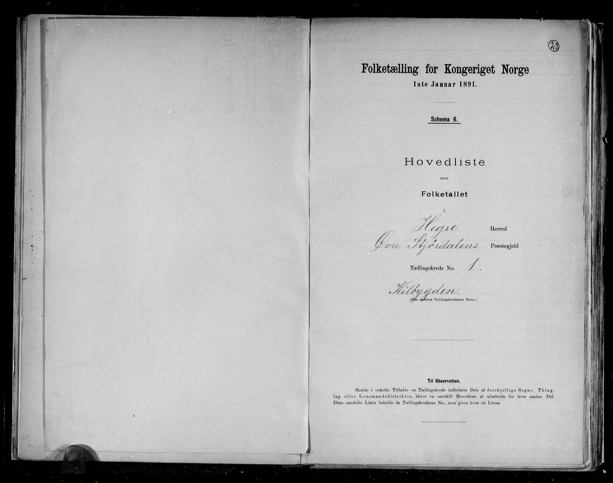 RA, 1891 census for 1712 Hegra, 1891, p. 5