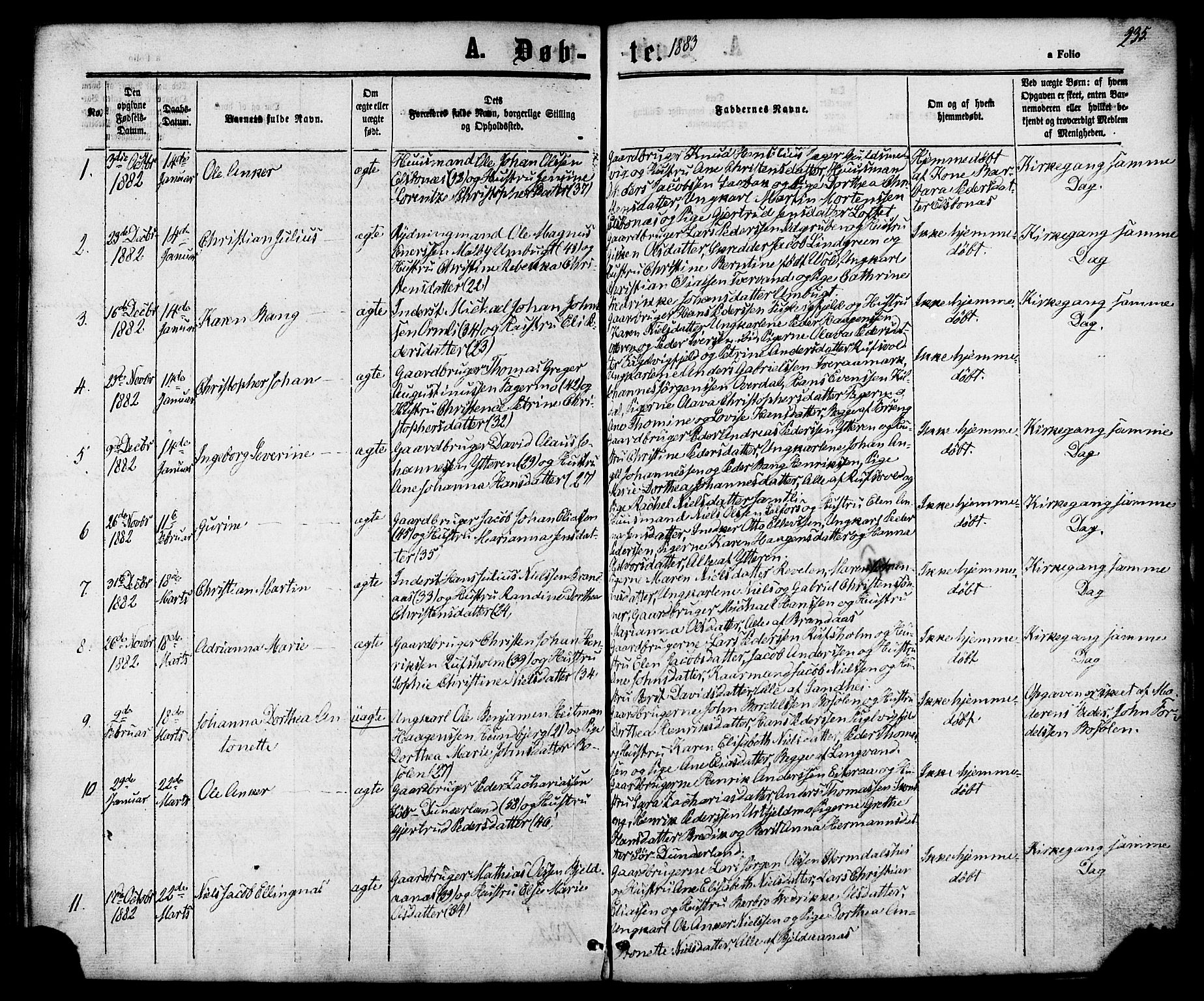 Ministerialprotokoller, klokkerbøker og fødselsregistre - Nordland, SAT/A-1459/827/L0393: Parish register (official) no. 827A05, 1863-1883, p. 235