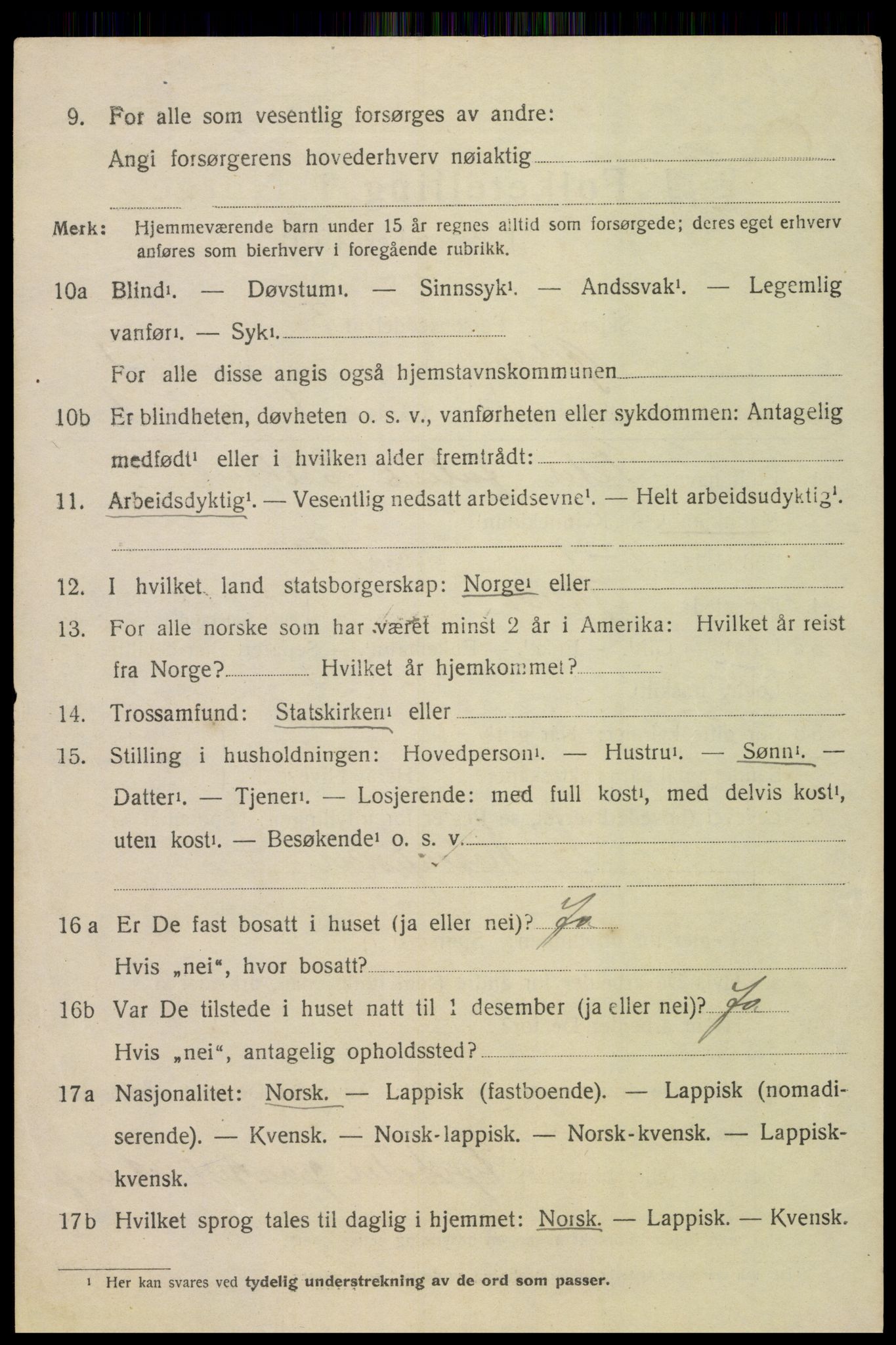 SAT, 1920 census for Øksnes, 1920, p. 733