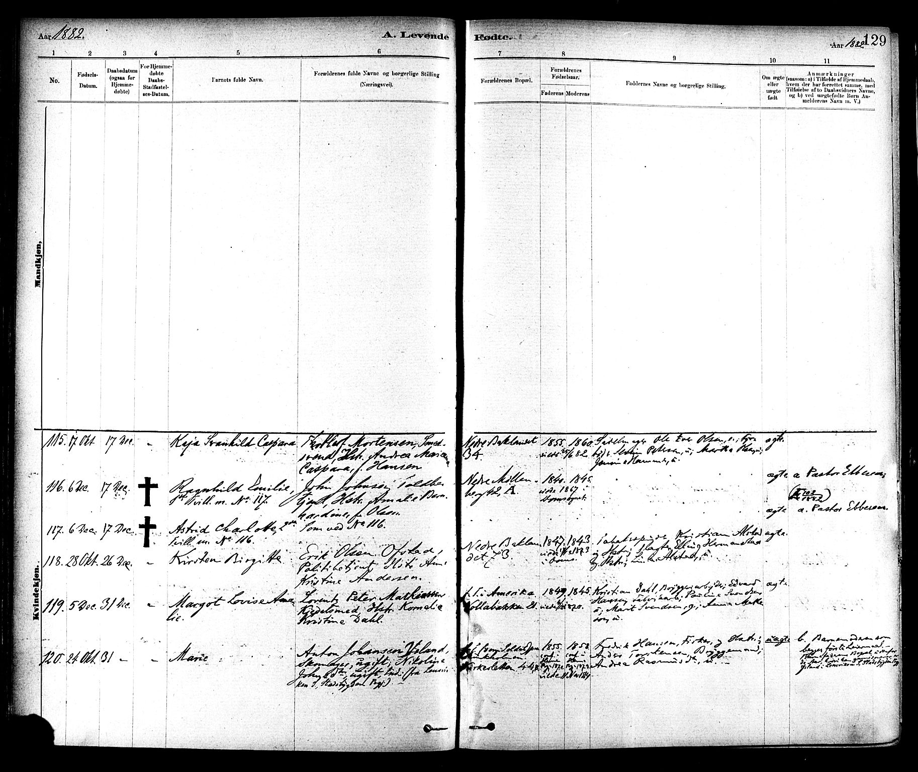Ministerialprotokoller, klokkerbøker og fødselsregistre - Sør-Trøndelag, SAT/A-1456/604/L0188: Parish register (official) no. 604A09, 1878-1892, p. 129