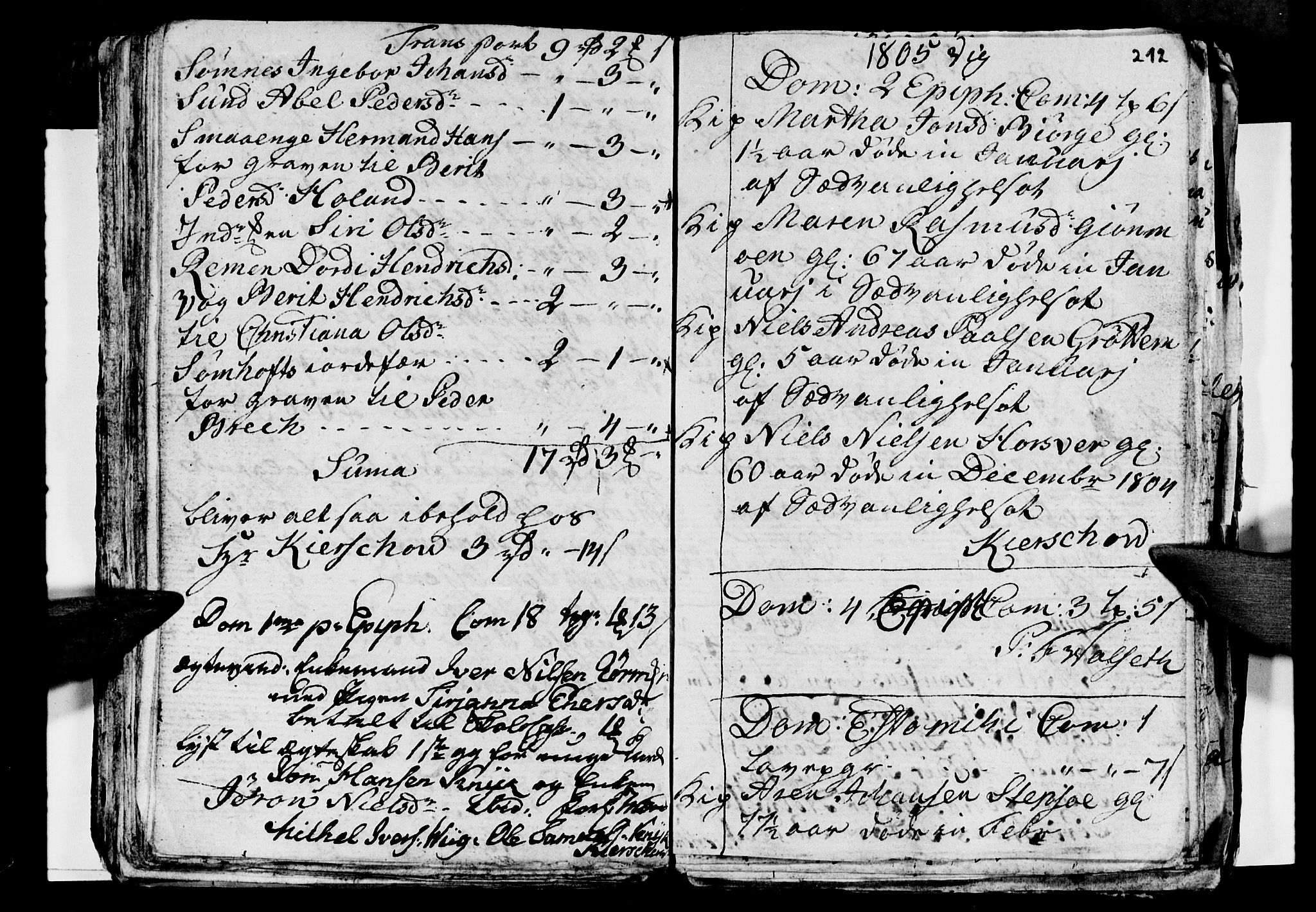 Ministerialprotokoller, klokkerbøker og fødselsregistre - Nordland, AV/SAT-A-1459/812/L0184: Parish register (copy) no. 812C02, 1793-1809, p. 212