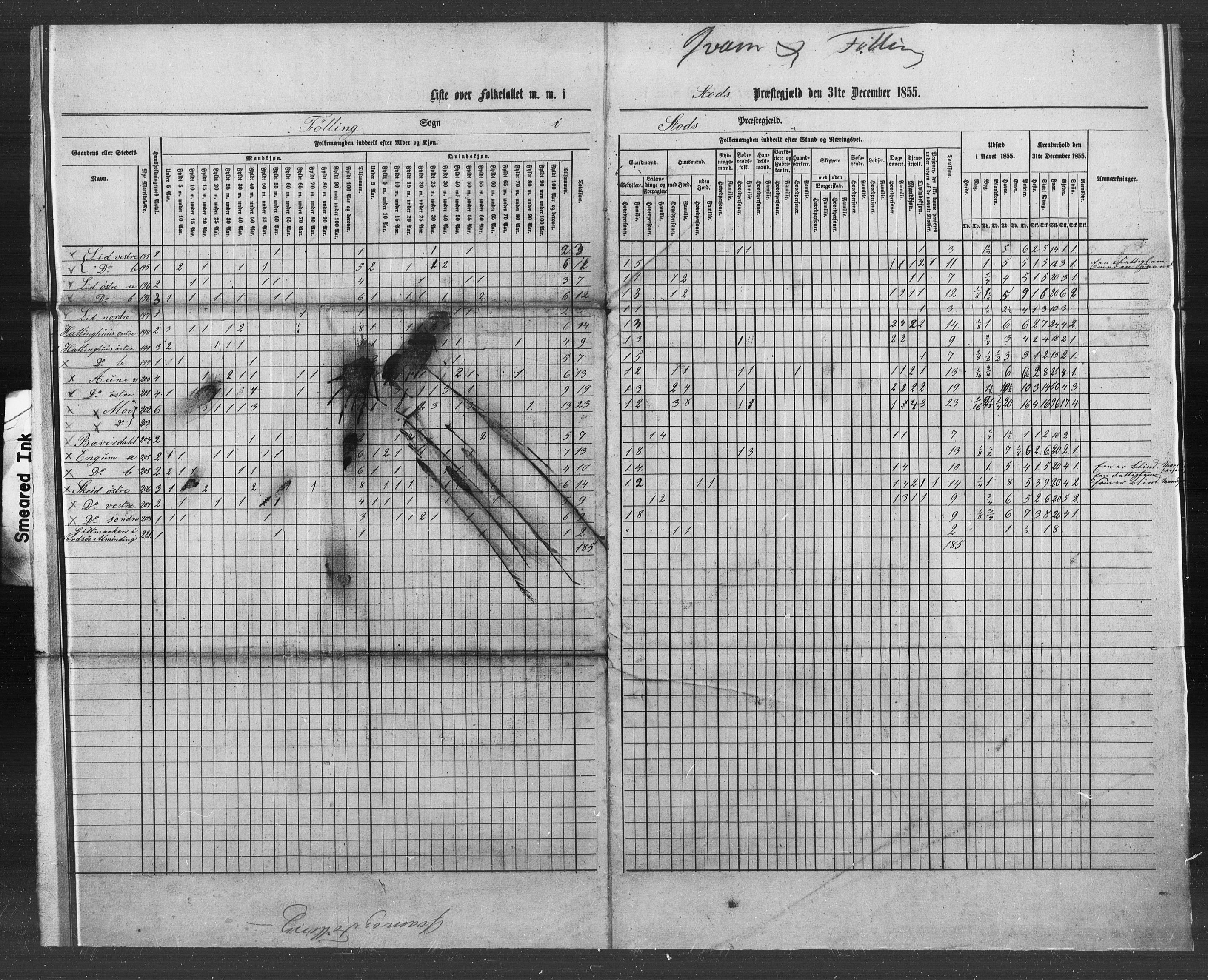 SAT, Census 1855 for Stod, 1855, p. 10