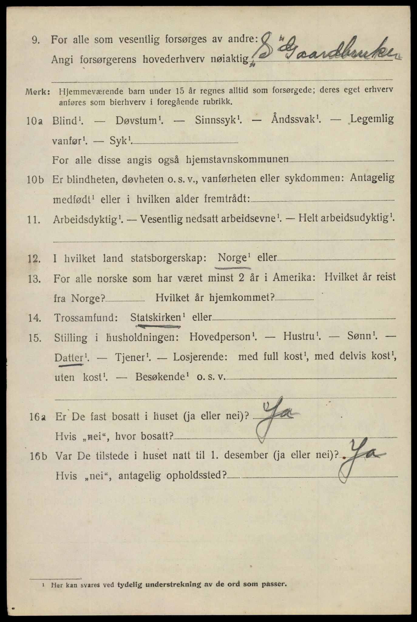 SAO, 1920 census for Tune, 1920, p. 3781