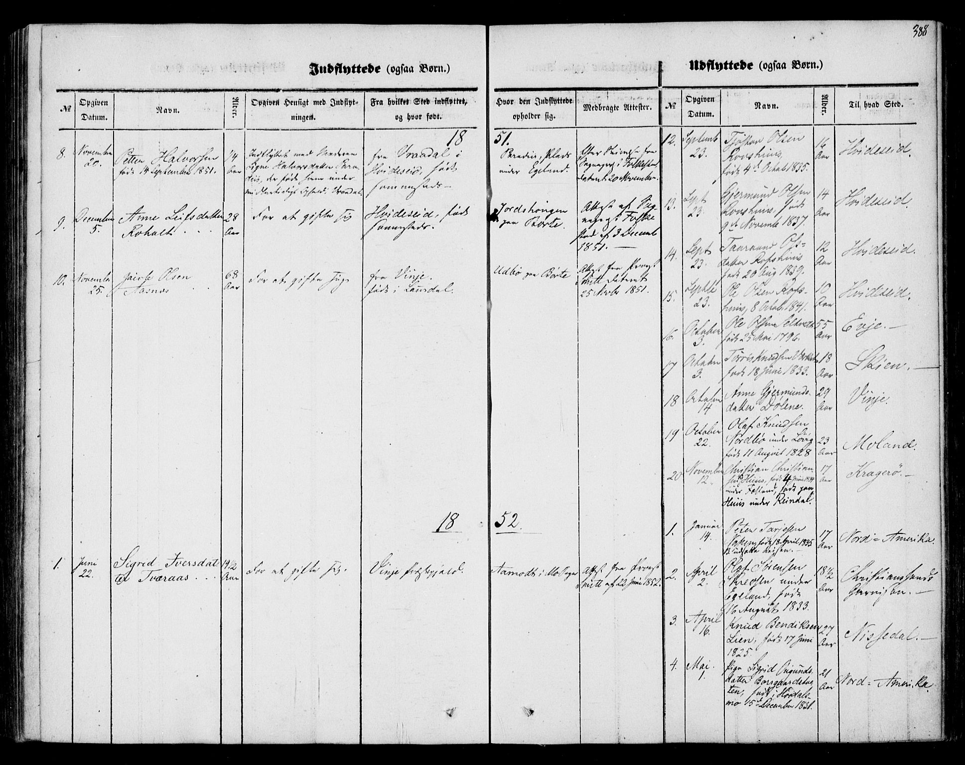 Mo kirkebøker, AV/SAKO-A-286/F/Fa/L0005: Parish register (official) no. I 5, 1844-1864, p. 388