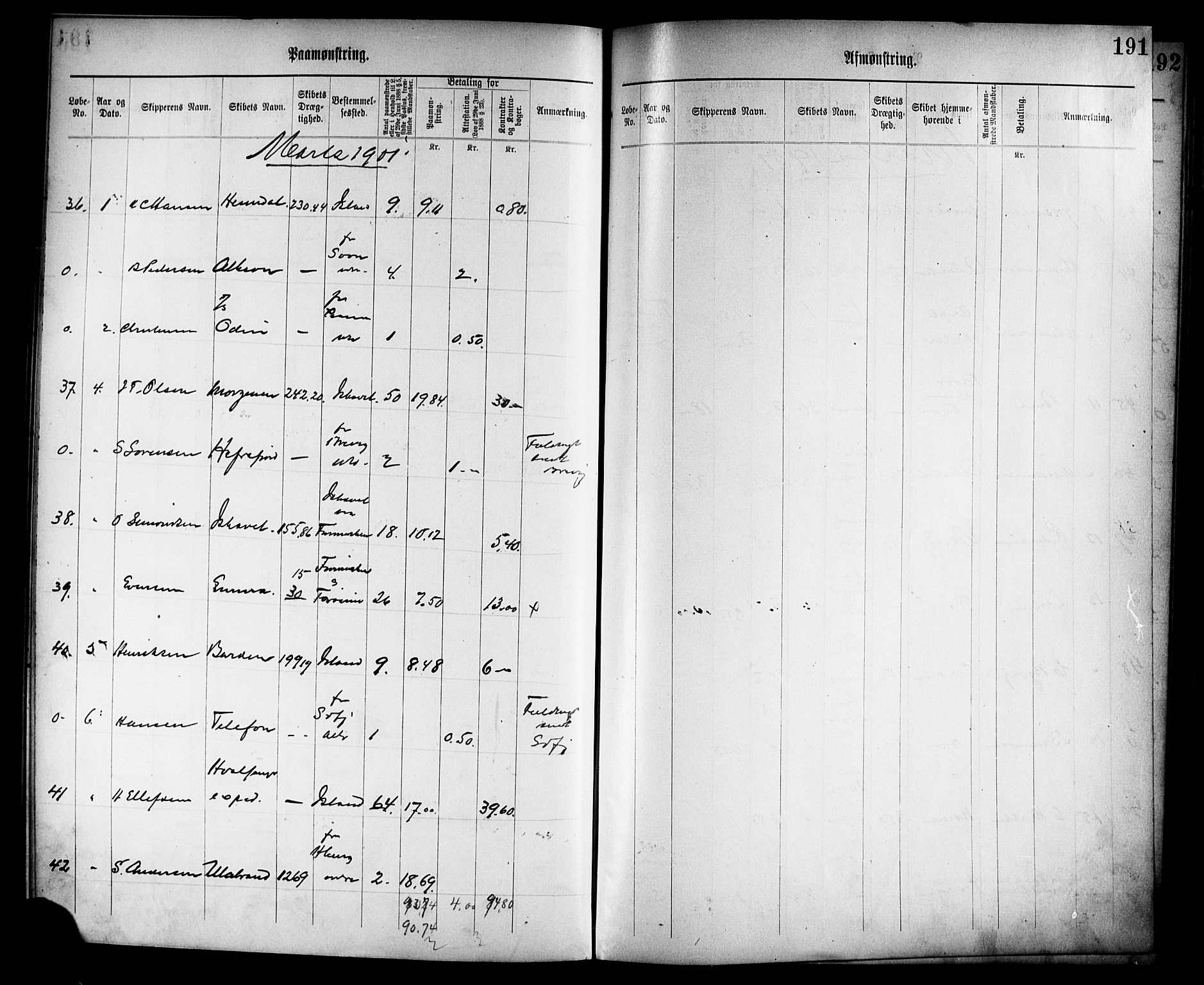 Tønsberg innrulleringskontor, AV/SAKO-A-786/H/Ha/L0005: Mønstringsjournal, 1896-1906, p. 194