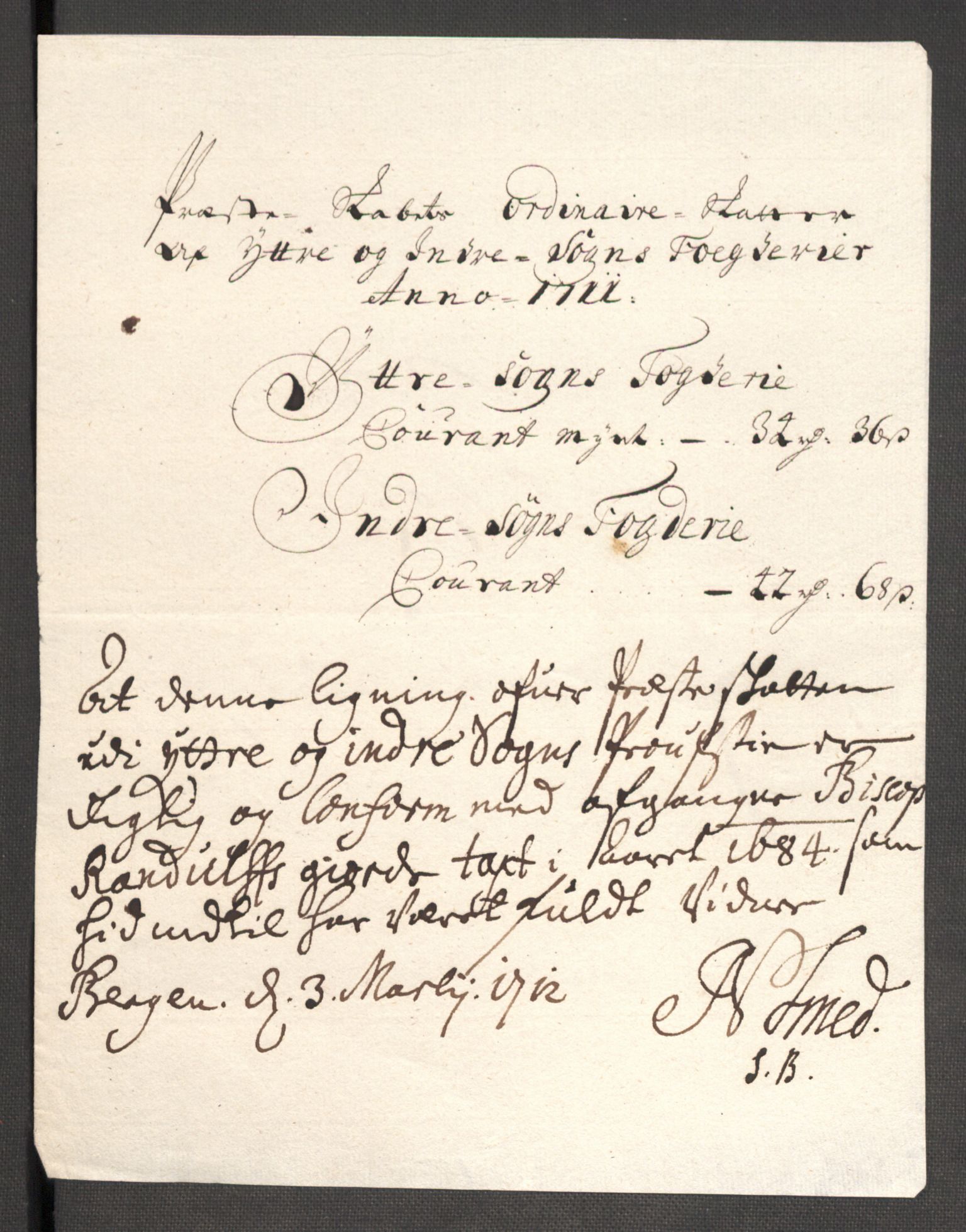 Rentekammeret inntil 1814, Reviderte regnskaper, Fogderegnskap, RA/EA-4092/R52/L3317: Fogderegnskap Sogn, 1711, p. 143