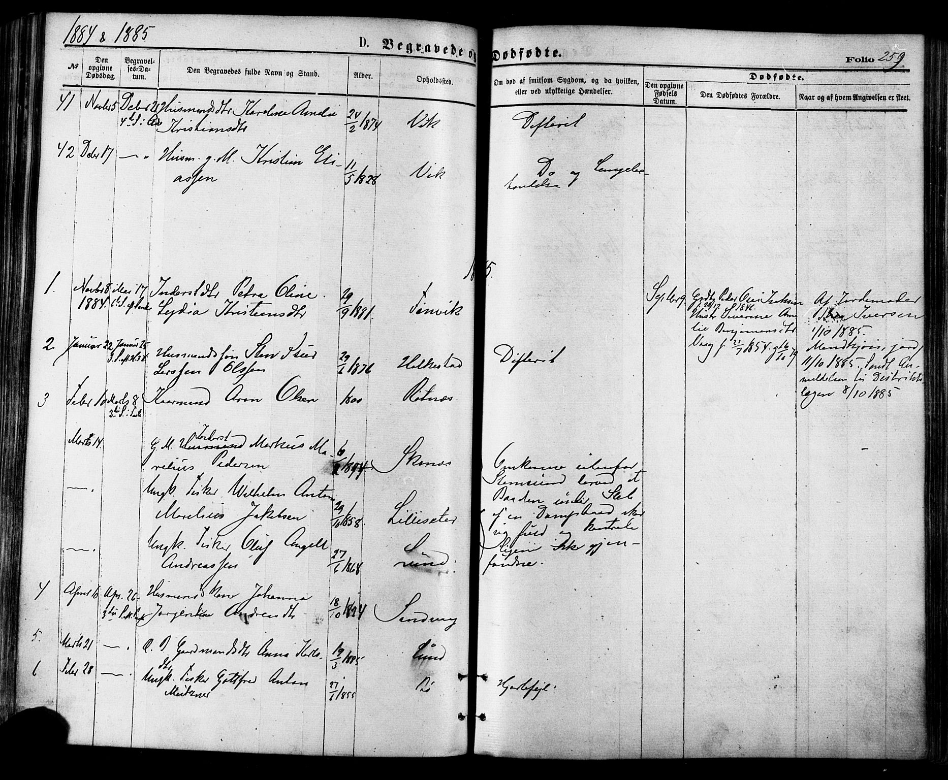 Ministerialprotokoller, klokkerbøker og fødselsregistre - Nordland, SAT/A-1459/855/L0802: Parish register (official) no. 855A10, 1875-1886, p. 259