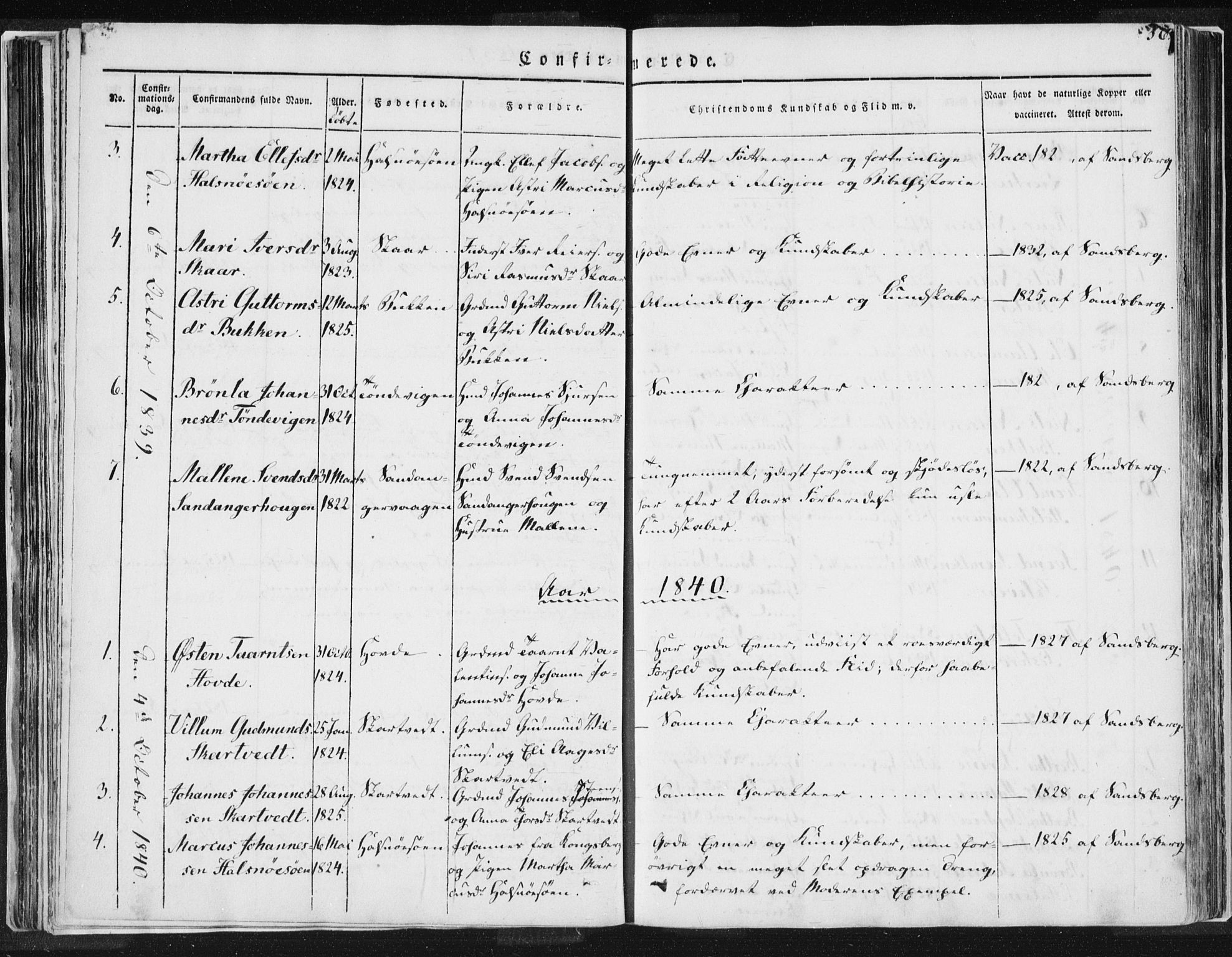 Hjelmeland sokneprestkontor, AV/SAST-A-101843/01/IV/L0007: Parish register (official) no. A 7, 1834-1850, p. 56