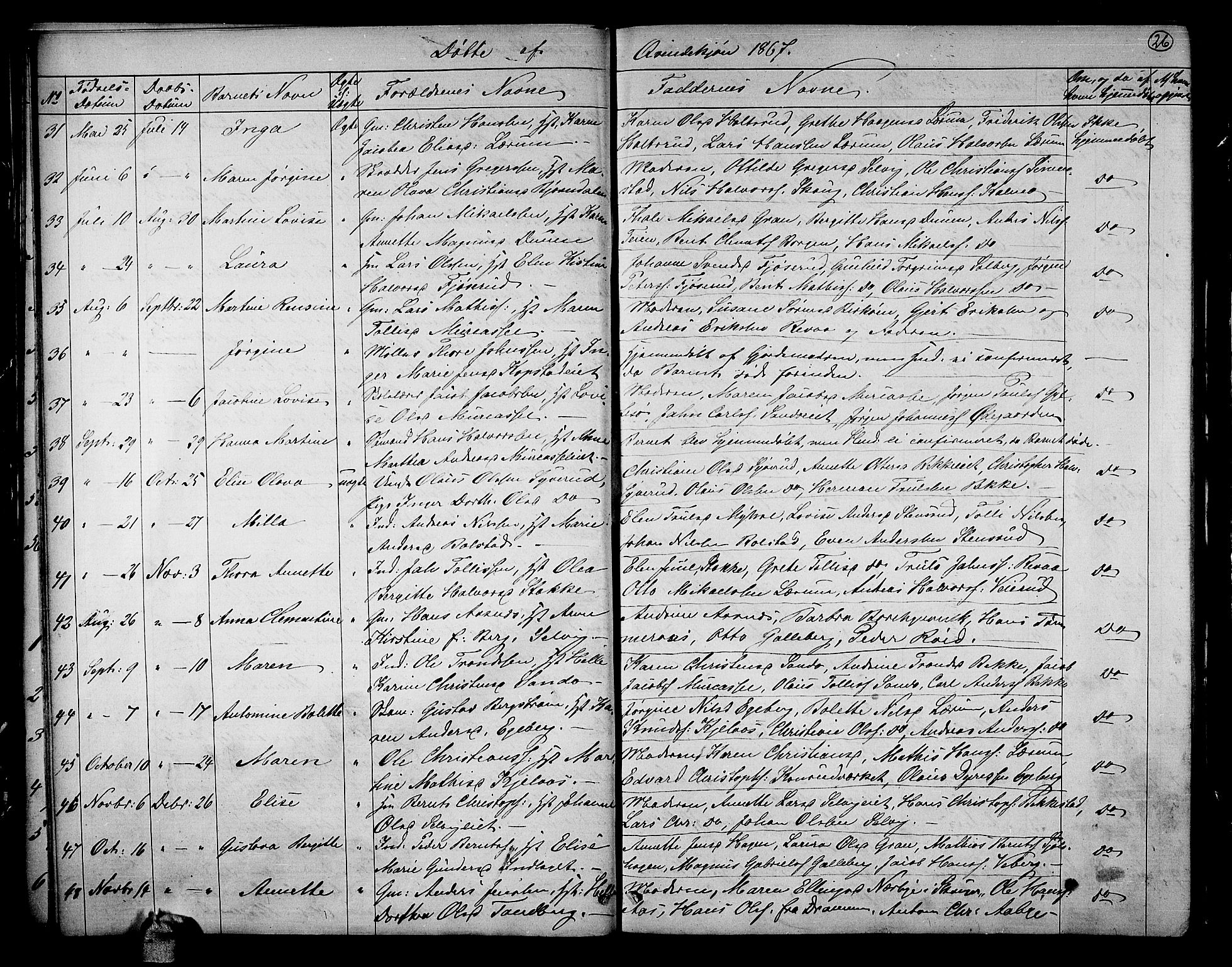 Sande Kirkebøker, AV/SAKO-A-53/G/Ga/L0003: Parish register (copy) no. 3, 1864-1882, p. 26