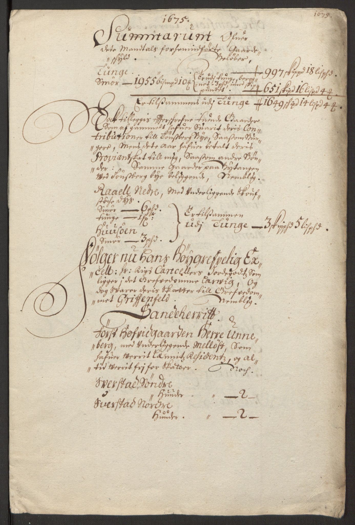 Rentekammeret inntil 1814, Reviderte regnskaper, Fogderegnskap, RA/EA-4092/R32/L1843: Fogderegnskap Jarlsberg grevskap, 1674-1675, p. 401