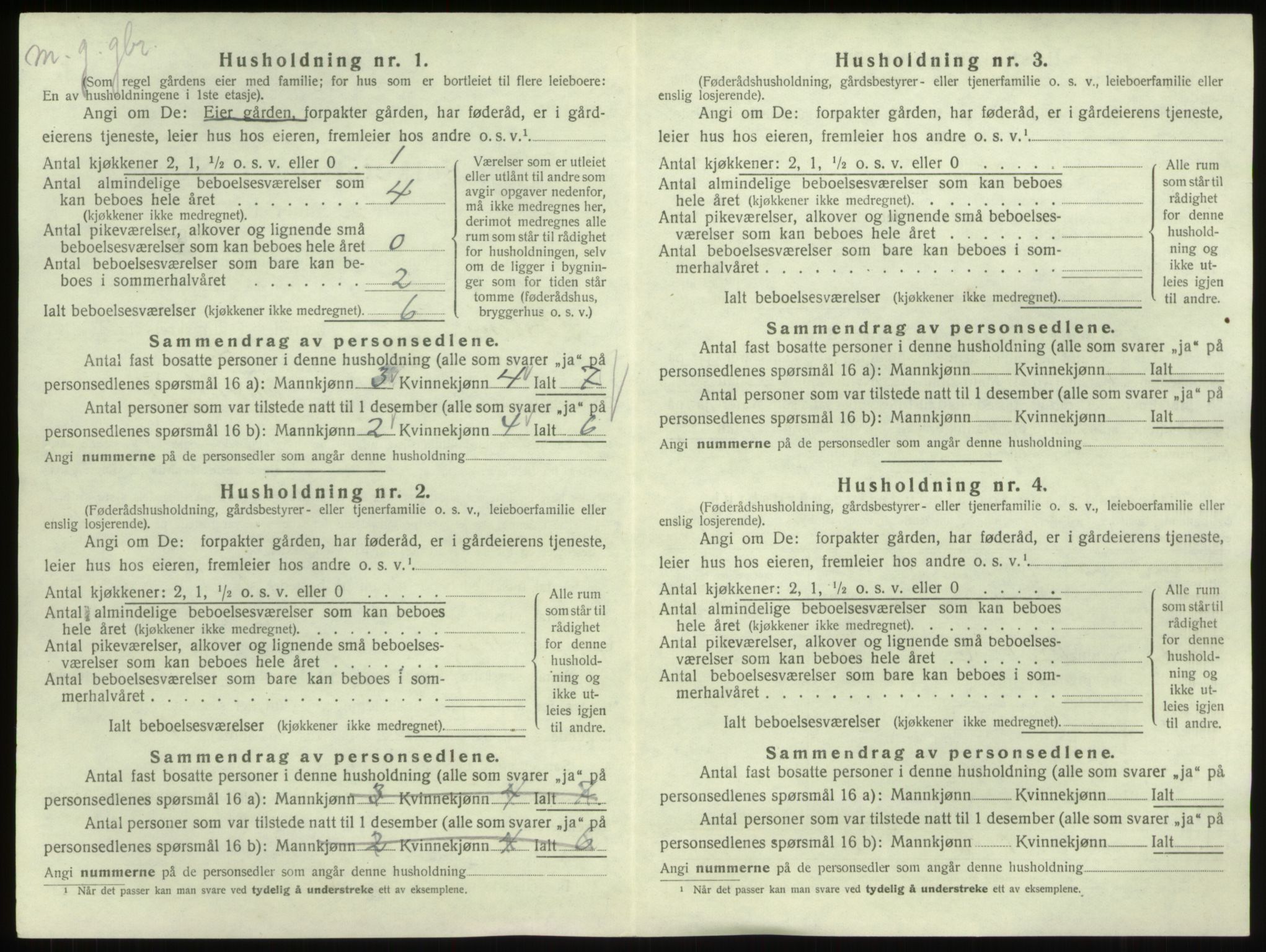 SAB, 1920 census for Breim, 1920, p. 626