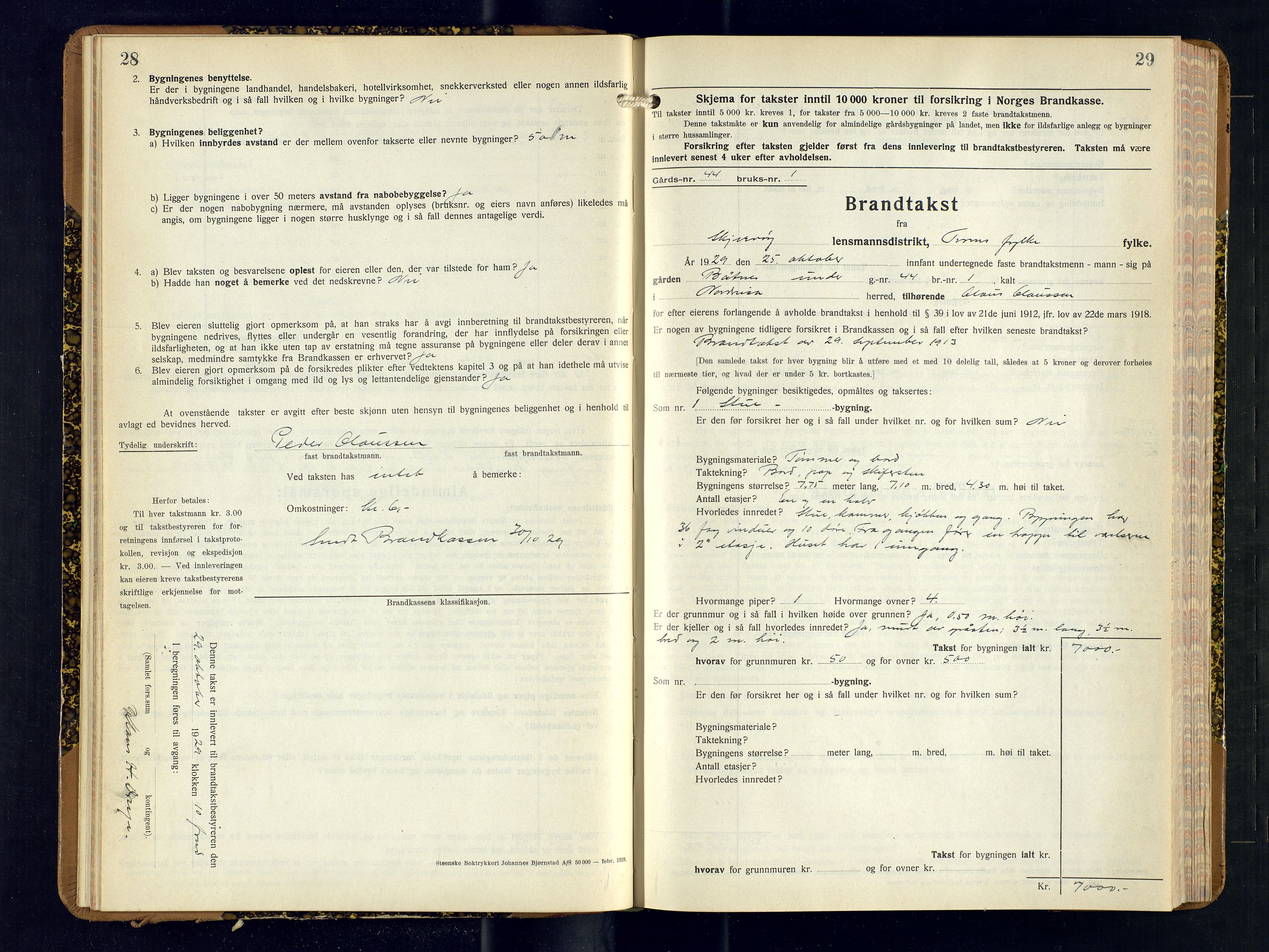 Skjervøy lensmannskontor, AV/SATØ-SATØ-63/F/Fu/Fub/L0262: Branntakstprotokoll (S), 1929-1931, p. 28-29