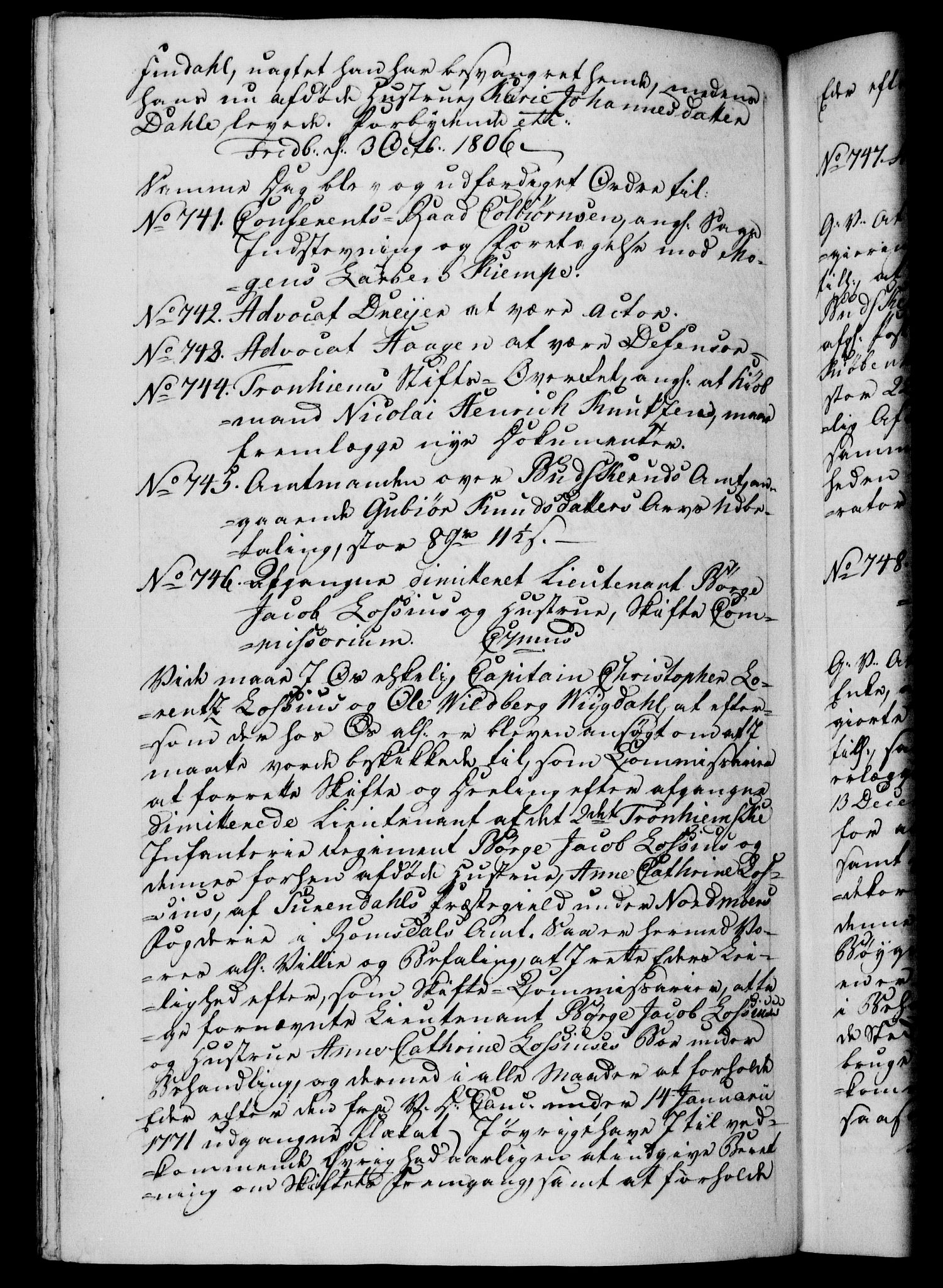 Danske Kanselli 1800-1814, AV/RA-EA-3024/H/Hf/Hfb/Hfba/L0003: Registranter, 1805-1807, p. 256b