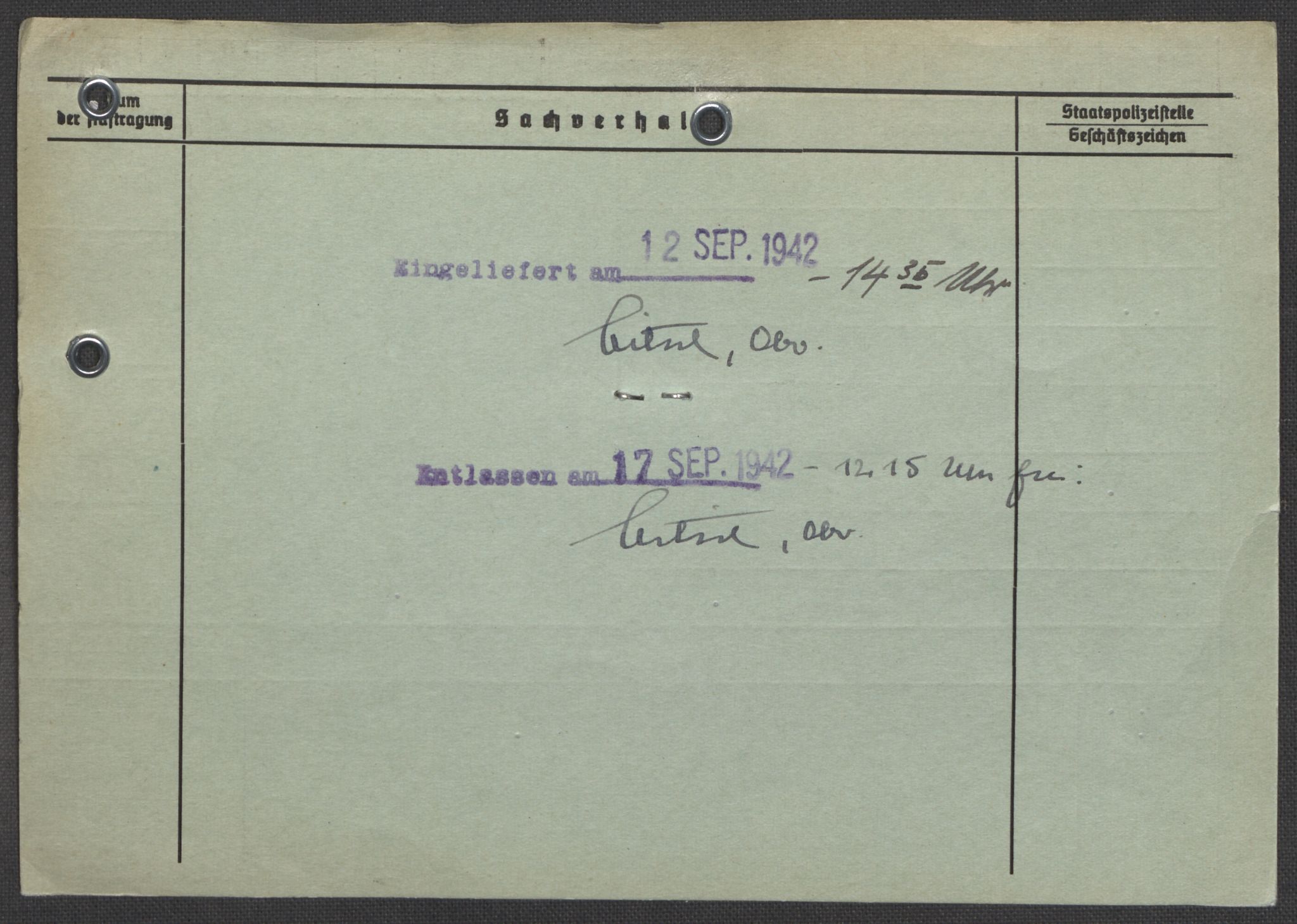 Befehlshaber der Sicherheitspolizei und des SD, AV/RA-RAFA-5969/E/Ea/Eaa/L0002: Register over norske fanger i Møllergata 19: Bj-Eng, 1940-1945, p. 1286