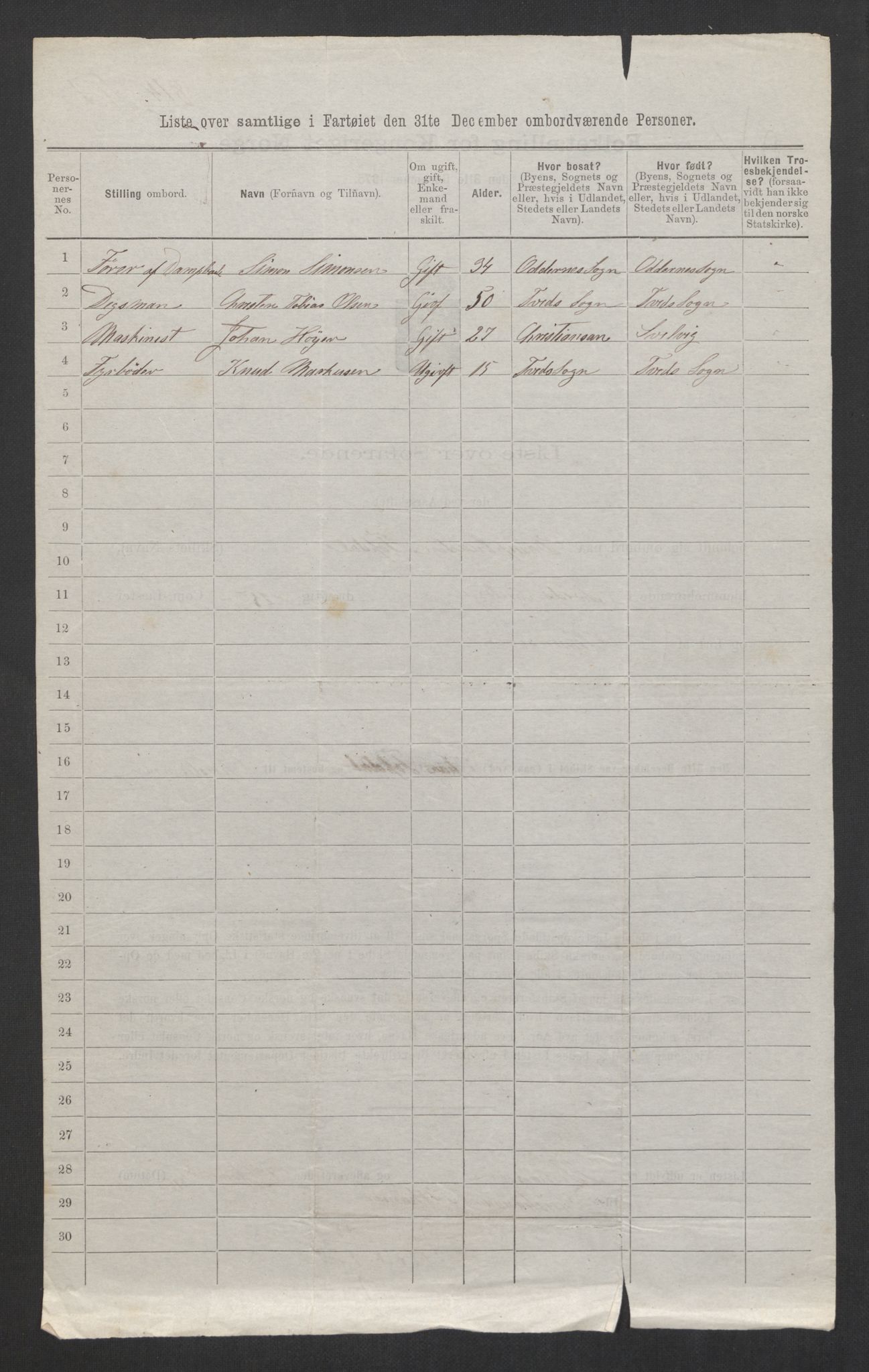 RA, 1875 census, lists of crew on ships: Ships in domestic ports, 1875, p. 43