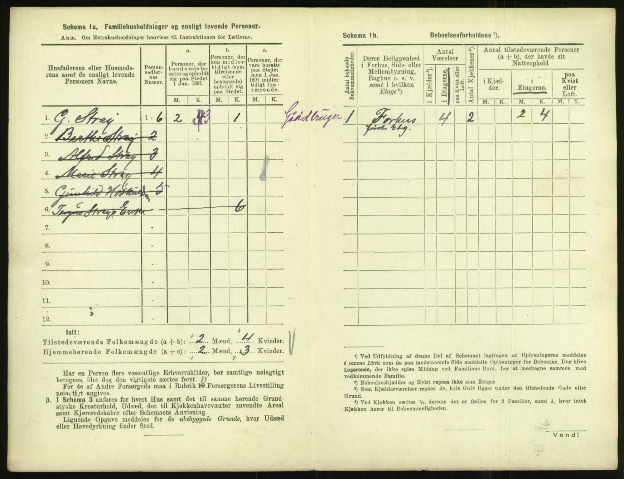 RA, 1891 census for 1001 Kristiansand, 1891, p. 2735