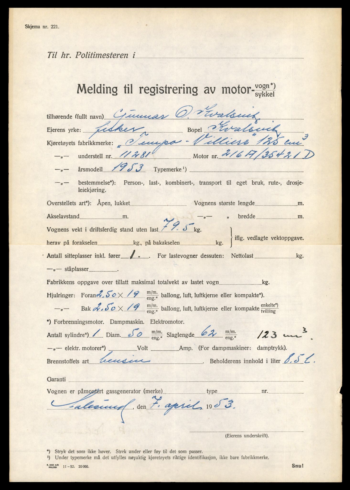 Møre og Romsdal vegkontor - Ålesund trafikkstasjon, SAT/A-4099/F/Fe/L0031: Registreringskort for kjøretøy T 11800 - T 11996, 1927-1998, p. 2077