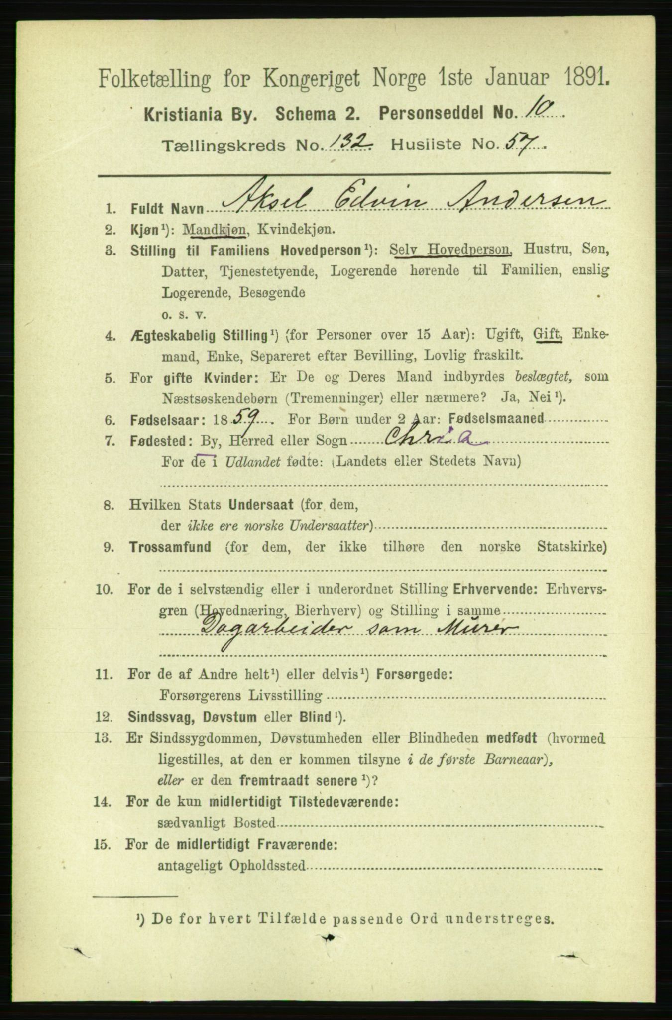 RA, 1891 census for 0301 Kristiania, 1891, p. 72284