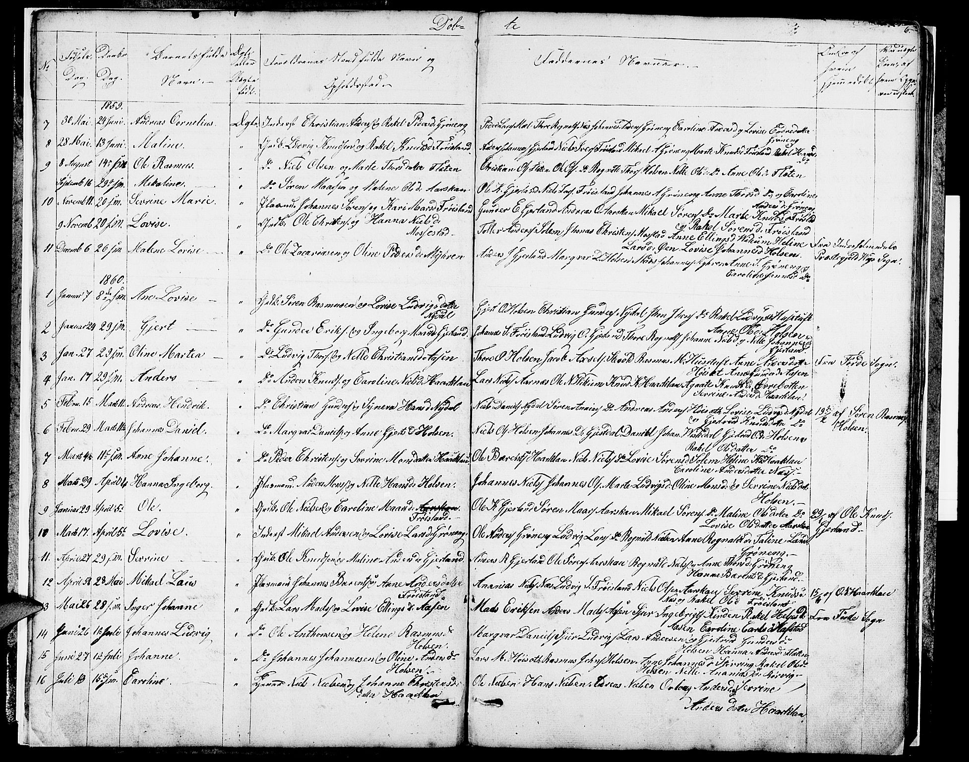 Førde sokneprestembete, SAB/A-79901/H/Hab/Habc/L0001: Parish register (copy) no. C 1, 1853-1880, p. 6