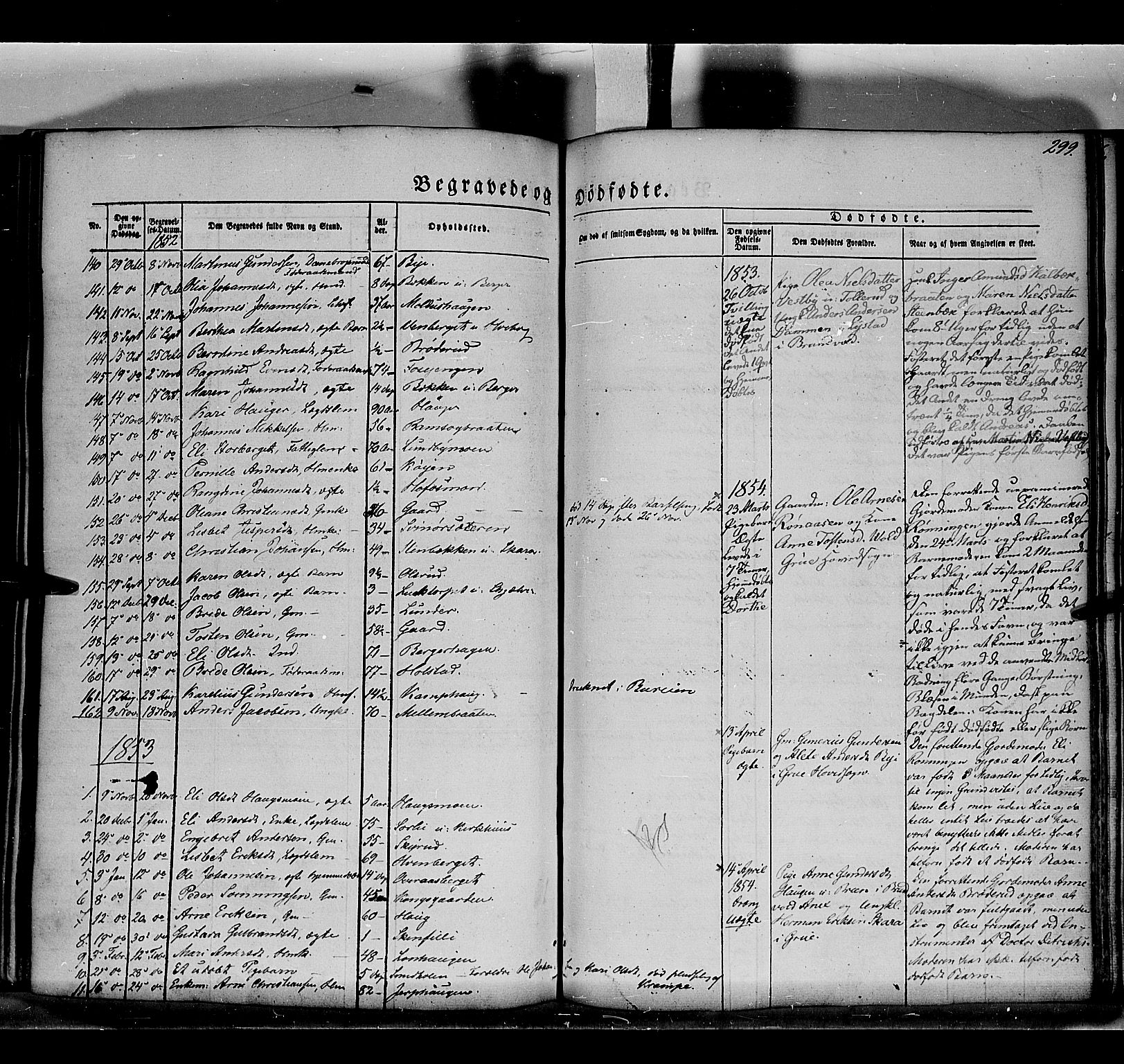 Grue prestekontor, SAH/PREST-036/H/Ha/Haa/L0008: Parish register (official) no. 8, 1847-1858, p. 299
