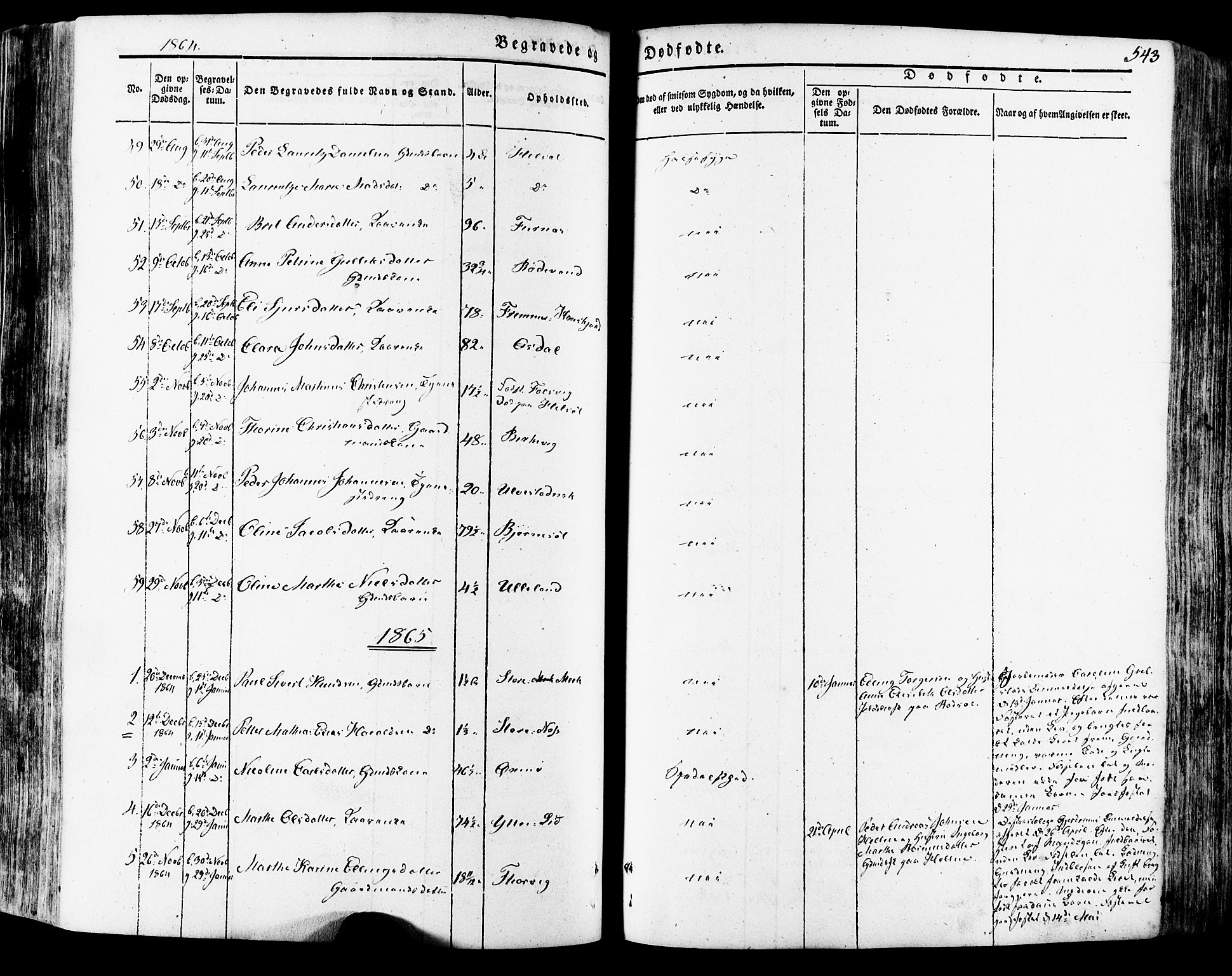 Ministerialprotokoller, klokkerbøker og fødselsregistre - Møre og Romsdal, AV/SAT-A-1454/511/L0140: Parish register (official) no. 511A07, 1851-1878, p. 543