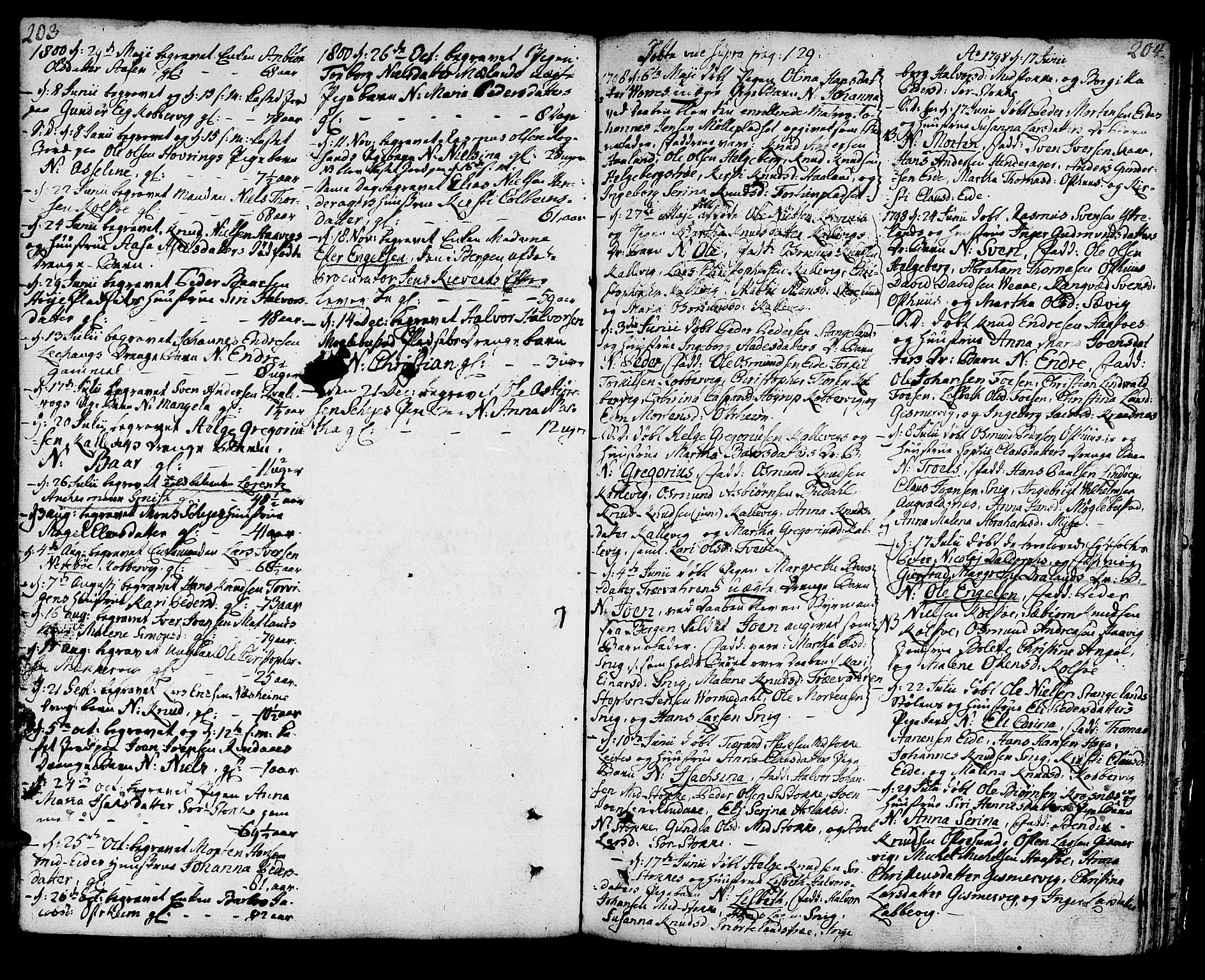 Avaldsnes sokneprestkontor, AV/SAST-A -101851/H/Ha/Haa/L0002: Parish register (official) no. A 2, 1765-1800, p. 203-204